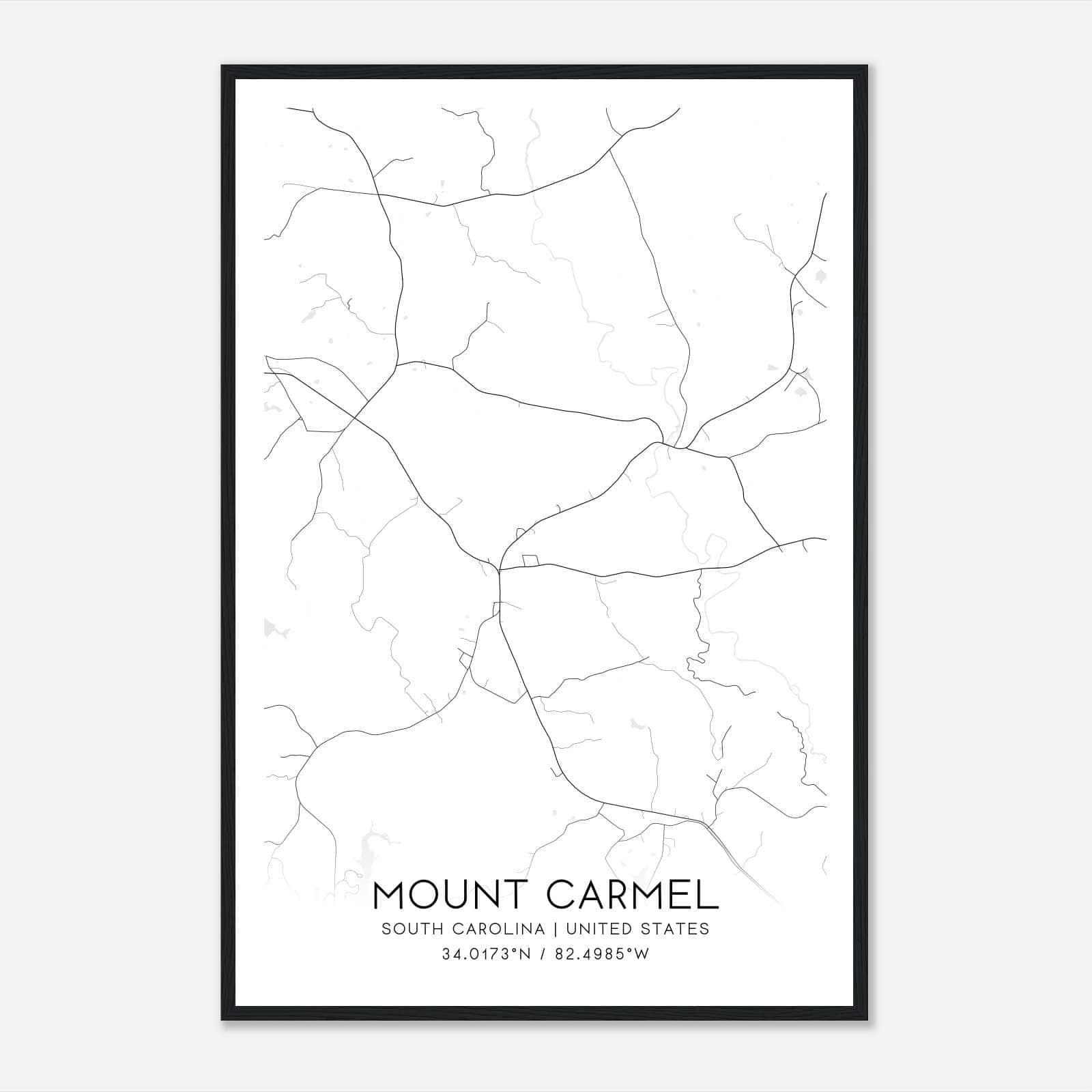 Mount Carmel South Carolina Map Poster, Modern Home Decor Wall Art Print Mount Carmel South Carolina Map Poster, Modern Home Decor Wall Art Print