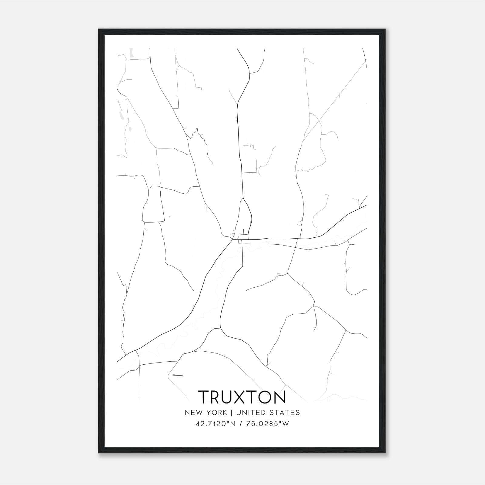 Truxton New York Map Poster, Modern Home Decor Wall Art Print Truxton New York Map Poster, Modern Home Decor Wall Art Print