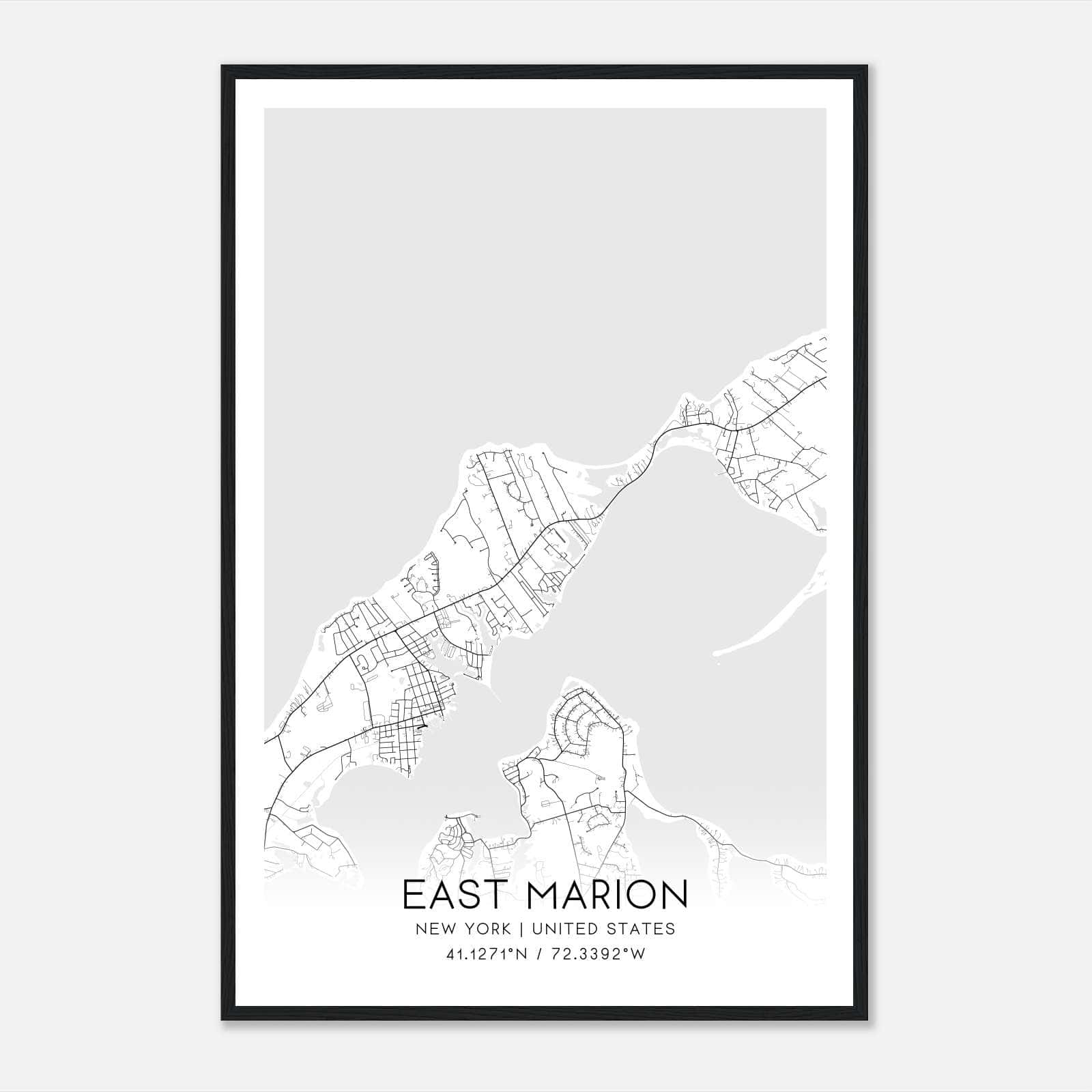East Marion New York Map Poster, Modern Home Decor Wall Art Print East Marion New York Map Poster, Modern Home Decor Wall Art Print