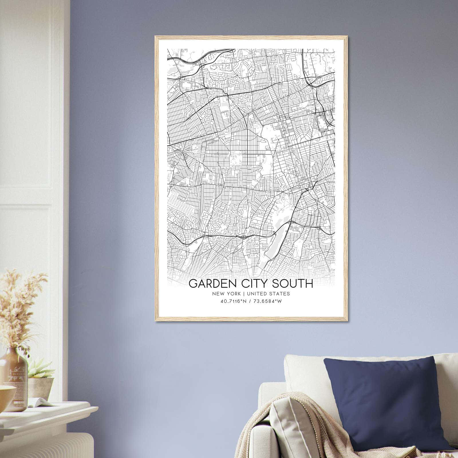 Deerfield Kansas Map Poster, Modern Home Decor Wall Art Print (Copy)