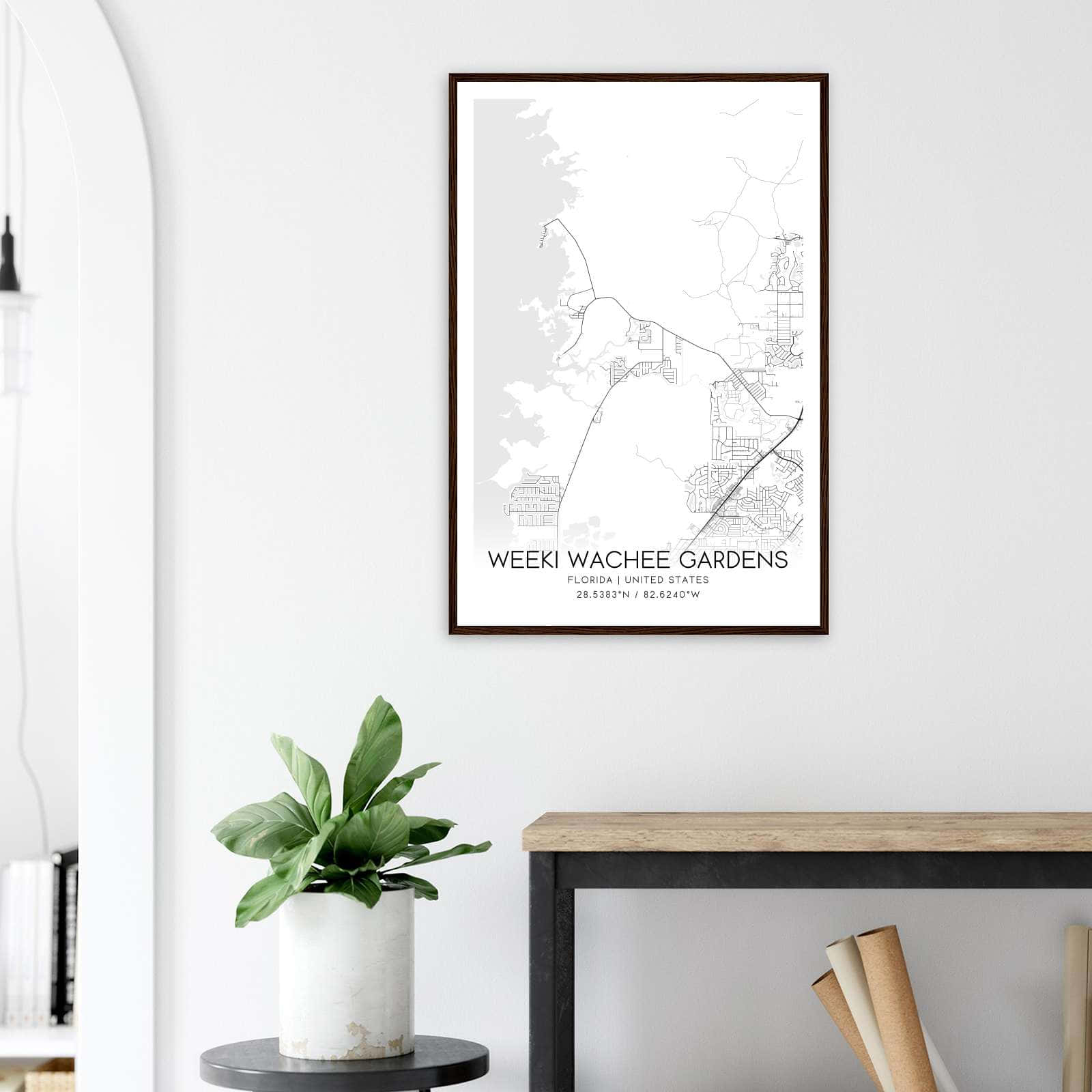 Deerfield Kansas Map Poster, Modern Home Decor Wall Art Print (Copy)