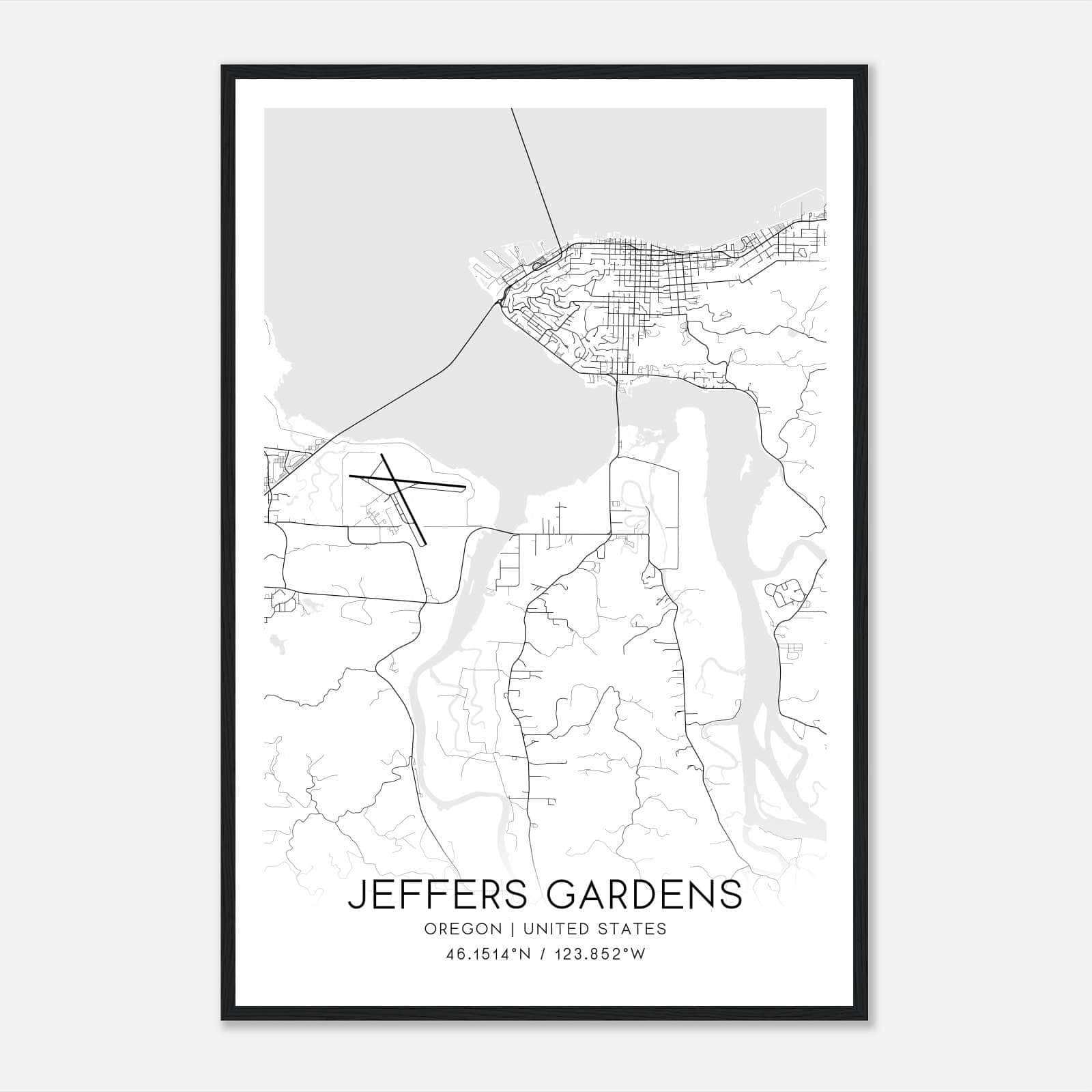 Jeffers Gardens Oregon Map Poster, Modern Home Decor Wall Art Print Jeffers Gardens Oregon Map Poster, Modern Home Decor Wall Art Print
