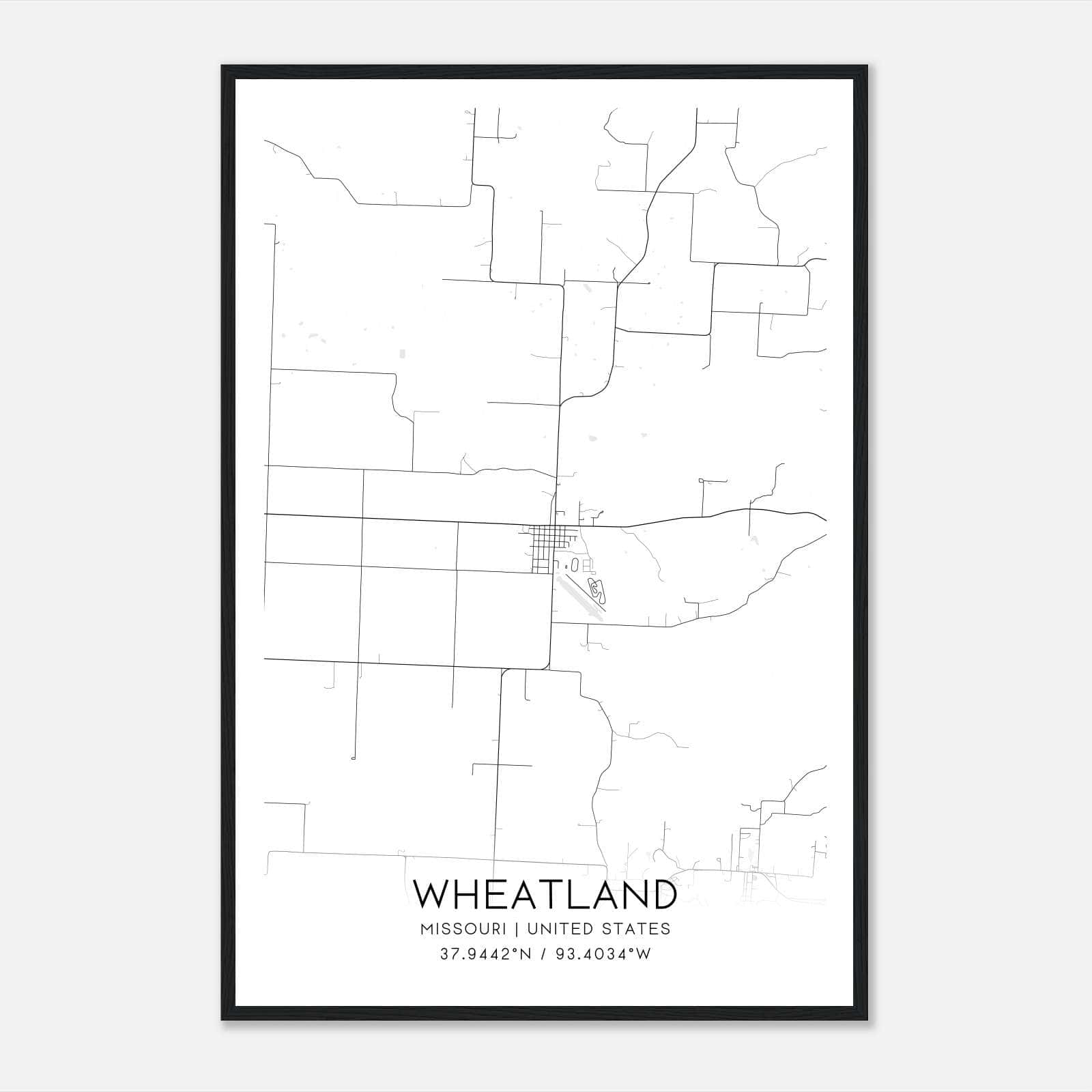 Wheatland Missouri Map Poster, Modern Home Decor Wall Art Print Wheatland Missouri Map Poster, Modern Home Decor Wall Art Print