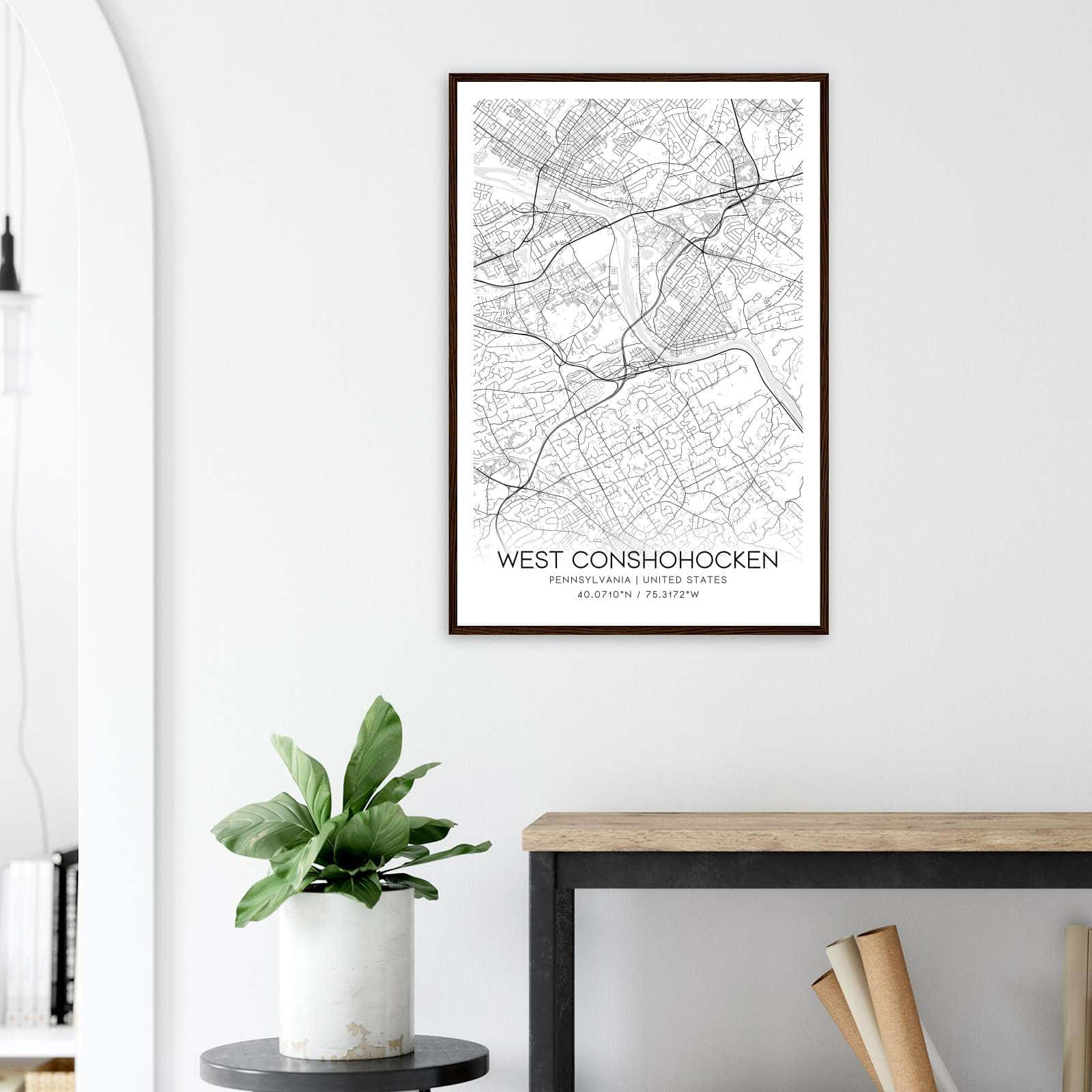 Deerfield Kansas Map Poster, Modern Home Decor Wall Art Print (Copy)