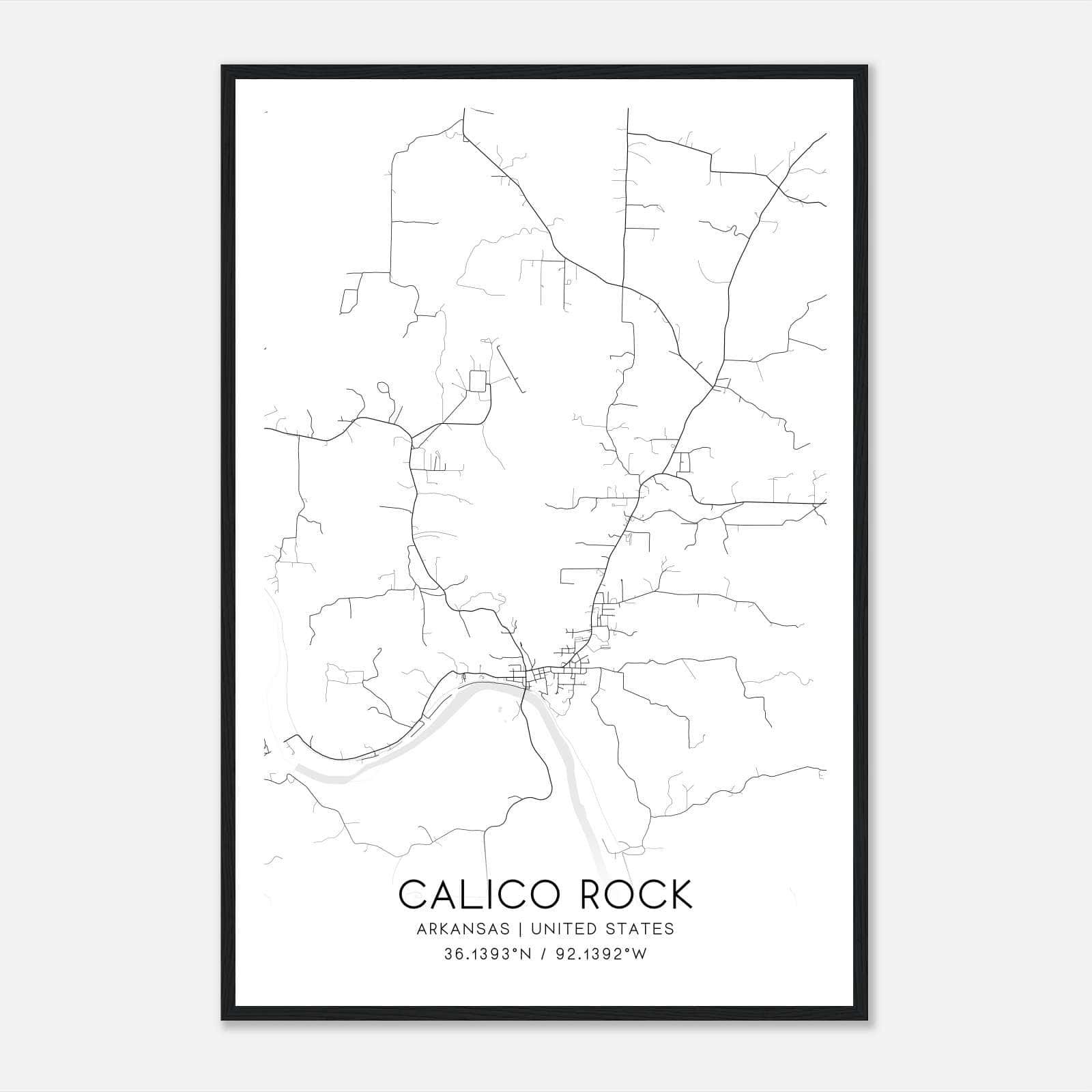 Calico Rock Arkansas Map Poster, Modern Home Decor Wall Art Print Calico Rock Arkansas Map Poster, Modern Home Decor Wall Art Print