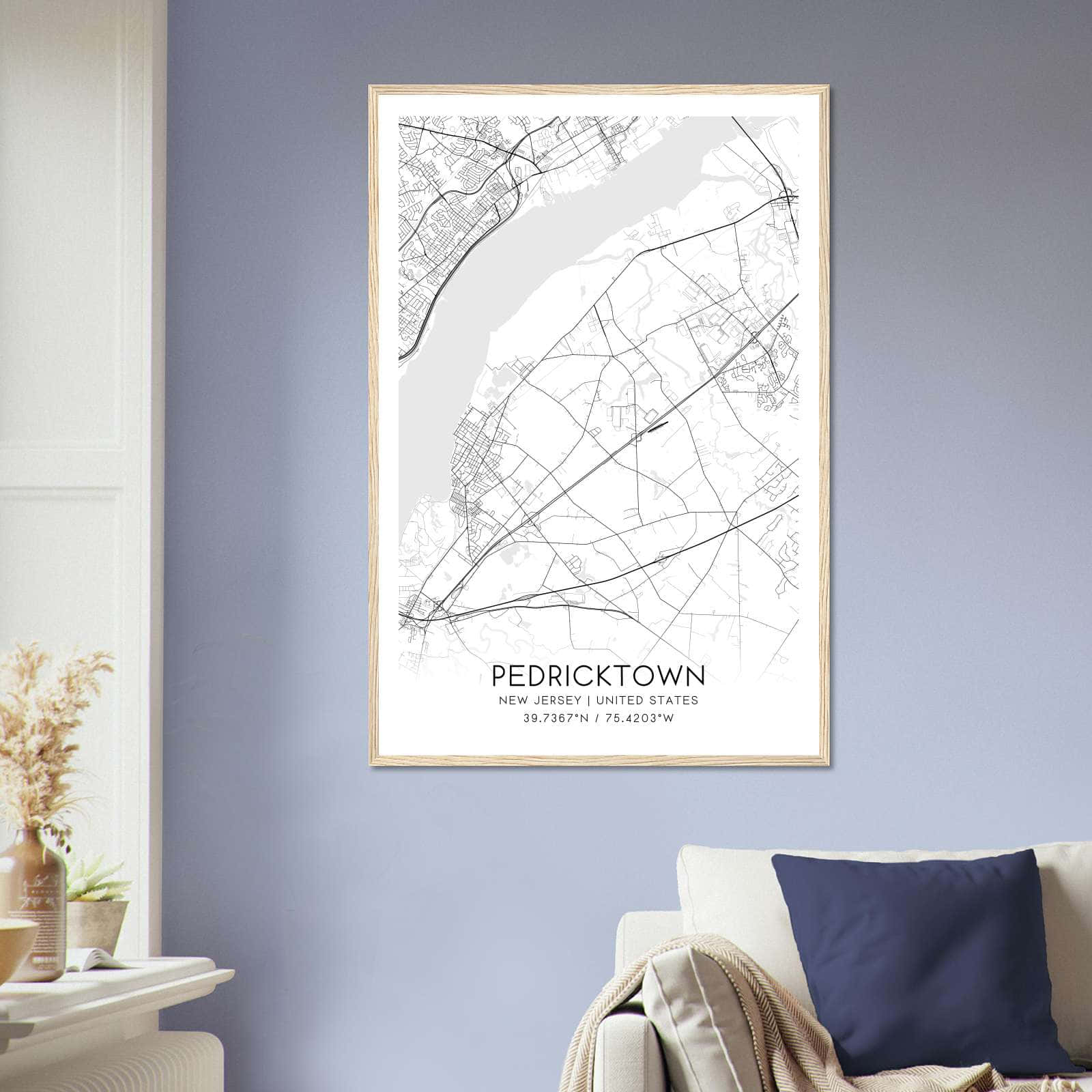 Deerfield Kansas Map Poster, Modern Home Decor Wall Art Print (Copy)