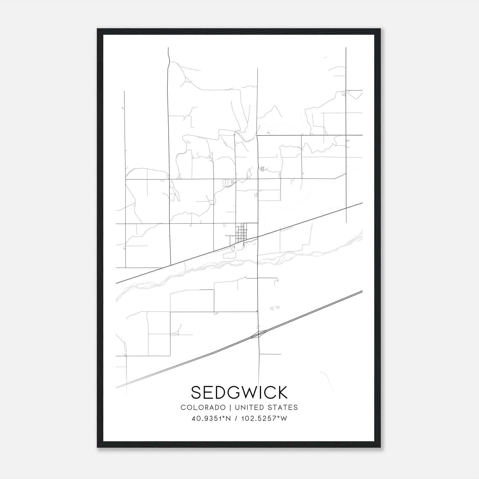 Sedgwick Colorado Map Poster, Modern Home Decor Wall Art Print Sedgwick Colorado Map Poster, Modern Home Decor Wall Art Print
