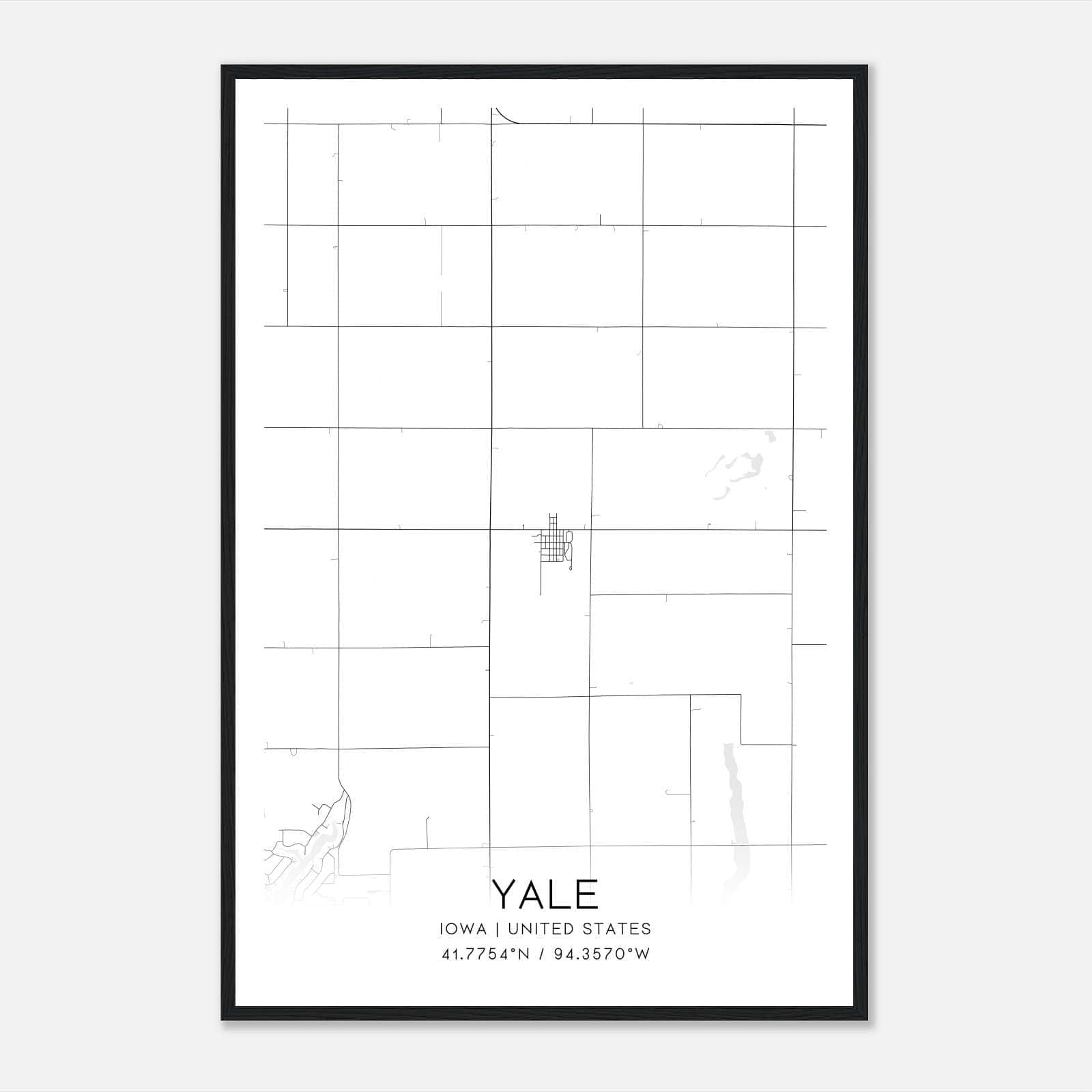 Yale Iowa Map Poster, Modern Home Decor Wall Art Print Yale Iowa Map Poster, Modern Home Decor Wall Art Print
