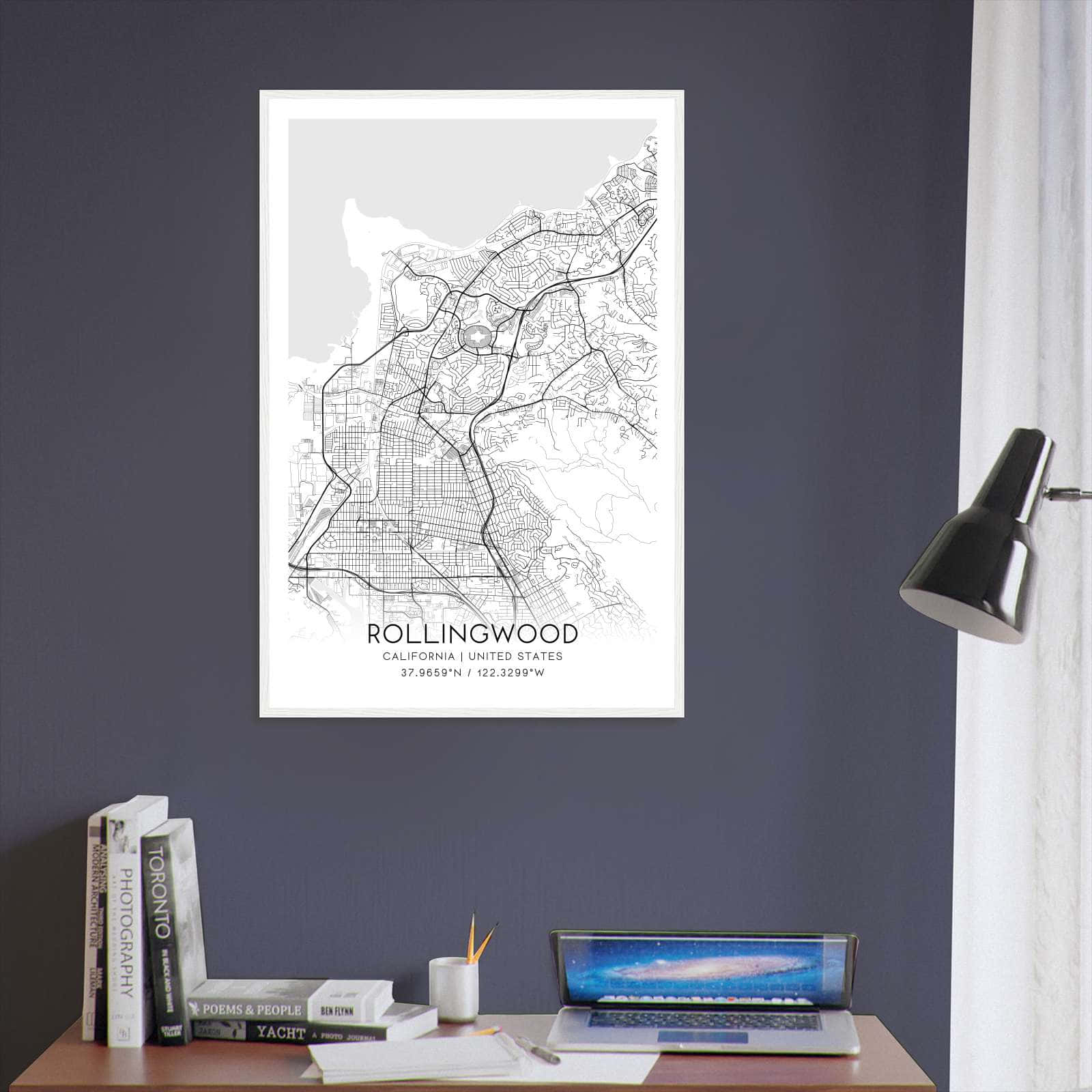 Deerfield Kansas Map Poster, Modern Home Decor Wall Art Print (Copy)