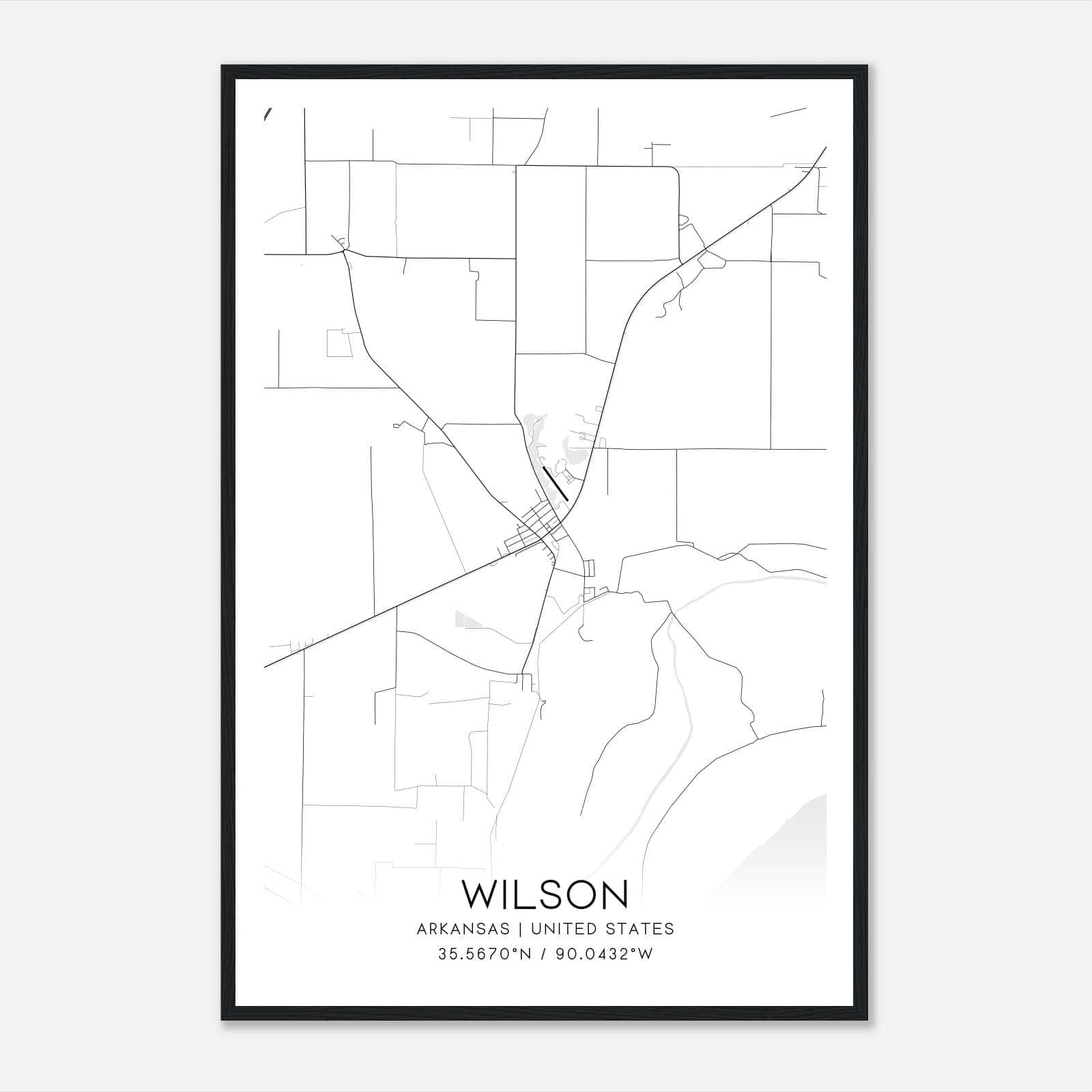 Wilson Arkansas Map Poster, Modern Home Decor Wall Art Print Wilson Arkansas Map Poster, Modern Home Decor Wall Art Print