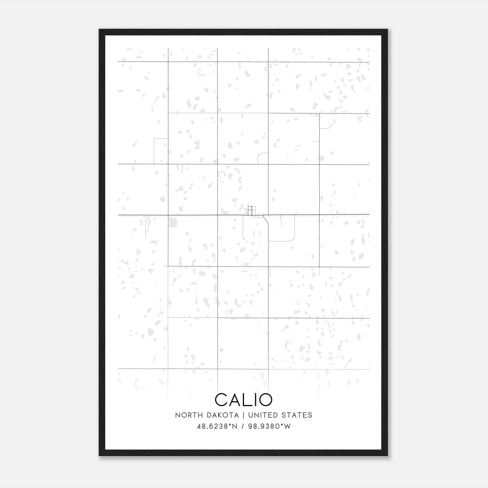 Calio North Dakota Map Poster, Modern Home Decor Wall Art Print Calio North Dakota Map Poster, Modern Home Decor Wall Art Print