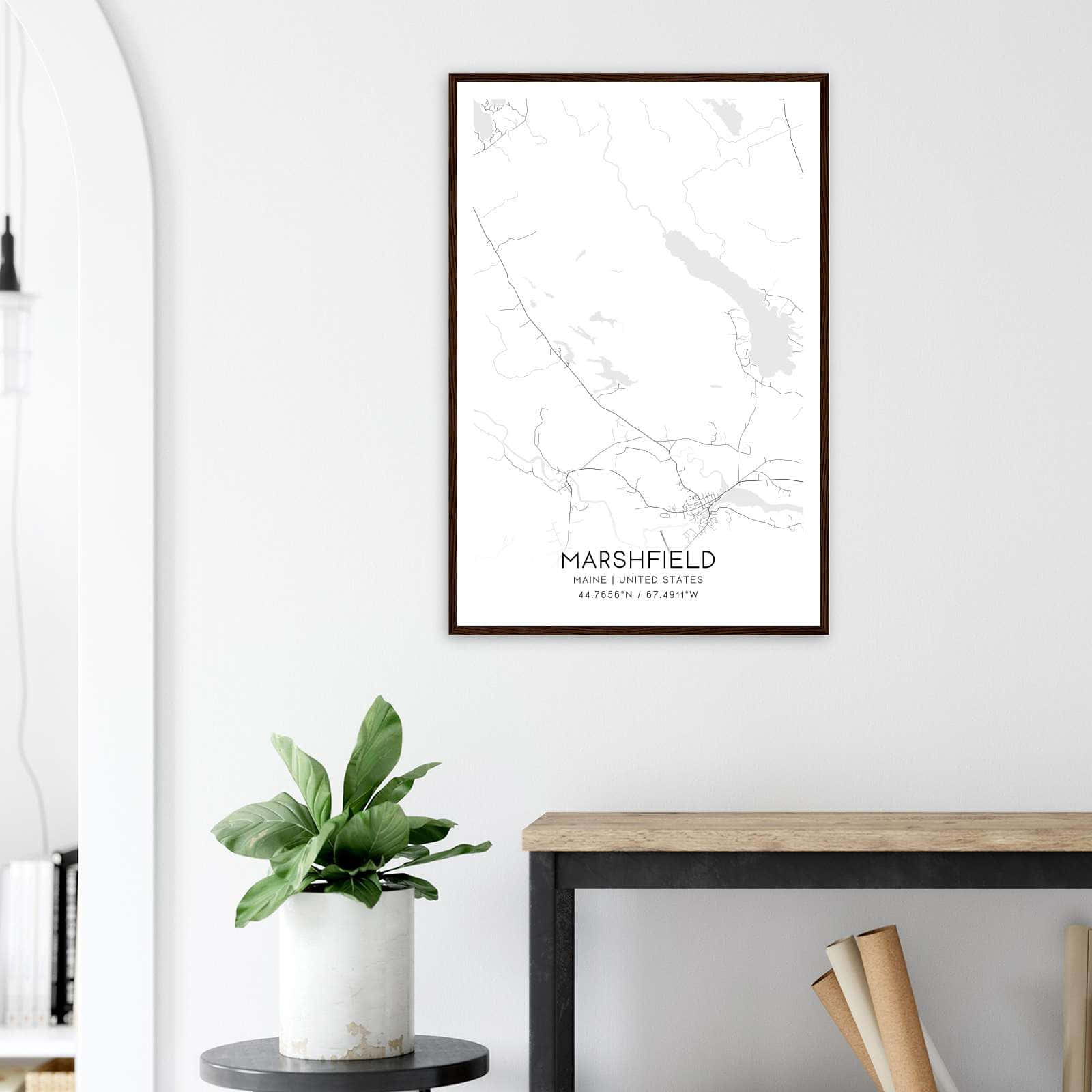 Deerfield Kansas Map Poster, Modern Home Decor Wall Art Print (Copy)