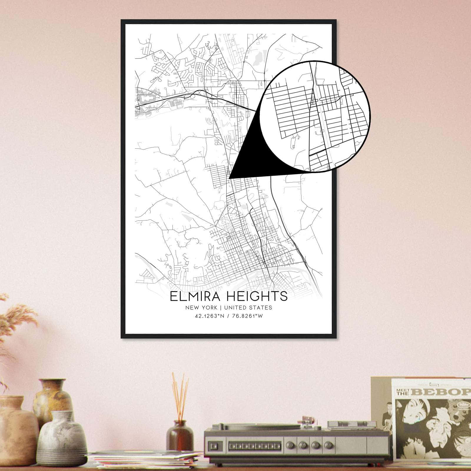 Deerfield Kansas Map Poster, Modern Home Decor Wall Art Print (Copy)