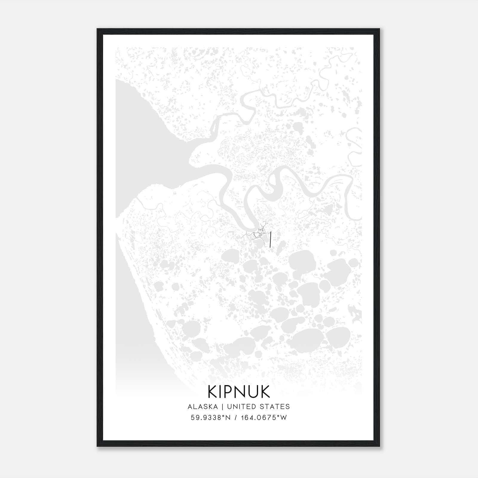 Kipnuk Alaska Map Poster, Modern Home Decor Wall Art Print Kipnuk Alaska Map Poster, Modern Home Decor Wall Art Print