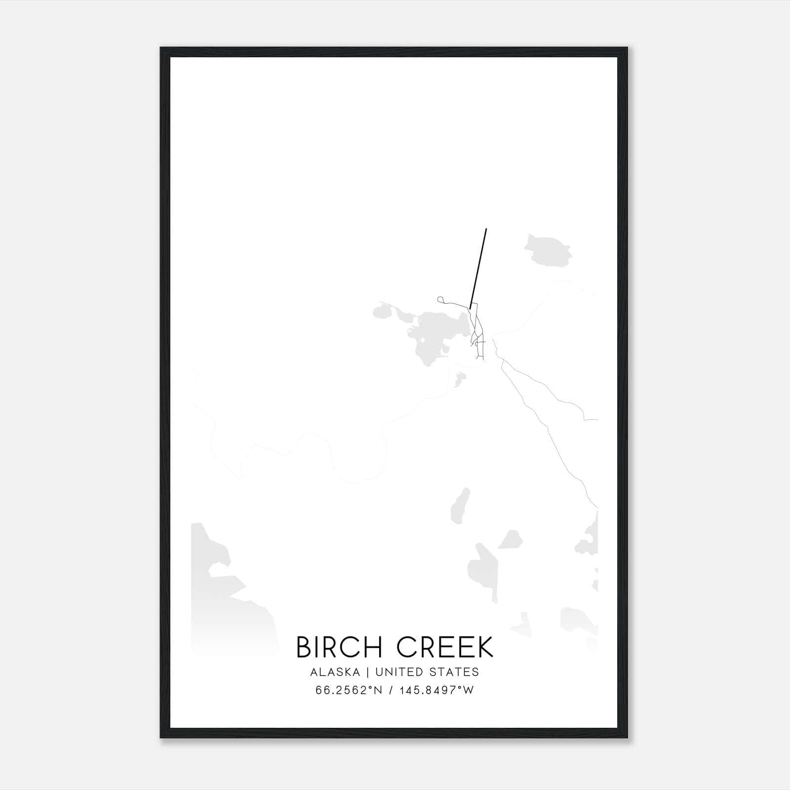Birch Creek Alaska Map Poster, Modern Home Decor Wall Art Print Birch Creek Alaska Map Poster, Modern Home Decor Wall Art Print