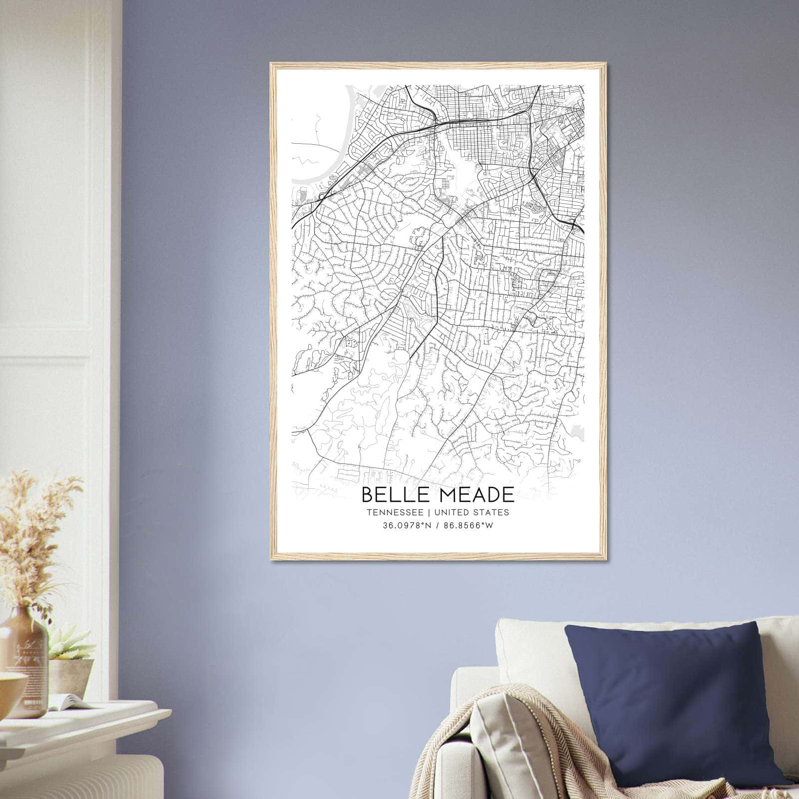 Deerfield Kansas Map Poster, Modern Home Decor Wall Art Print (Copy)