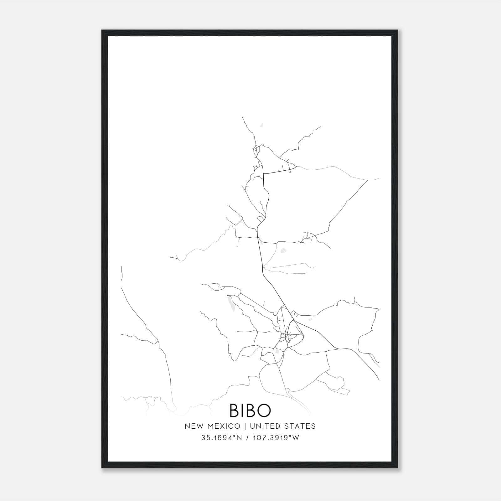 Bibo New Mexico Map Poster, Modern Home Decor Wall Art Print Bibo New Mexico Map Poster, Modern Home Decor Wall Art Print