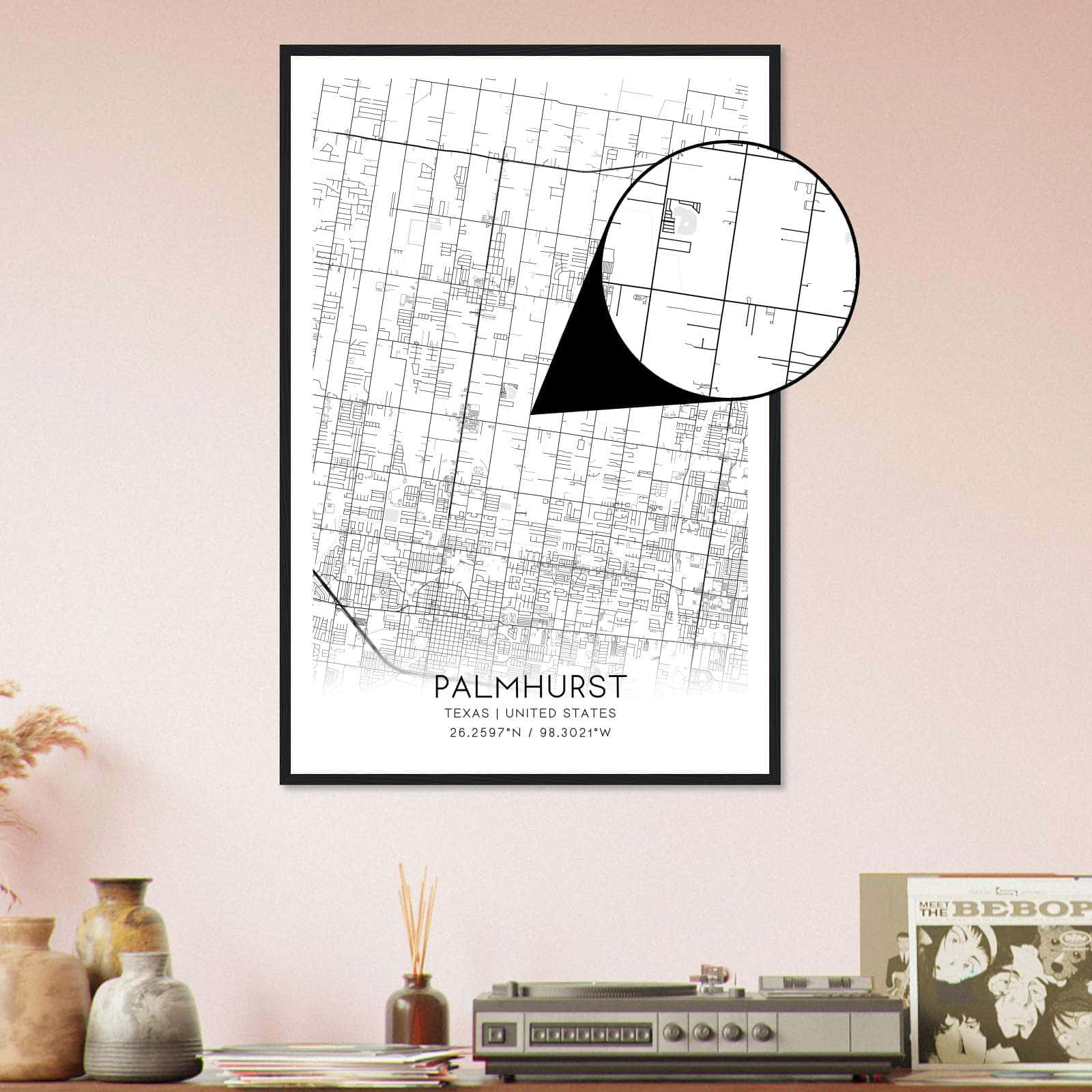 Deerfield Kansas Map Poster, Modern Home Decor Wall Art Print (Copy)