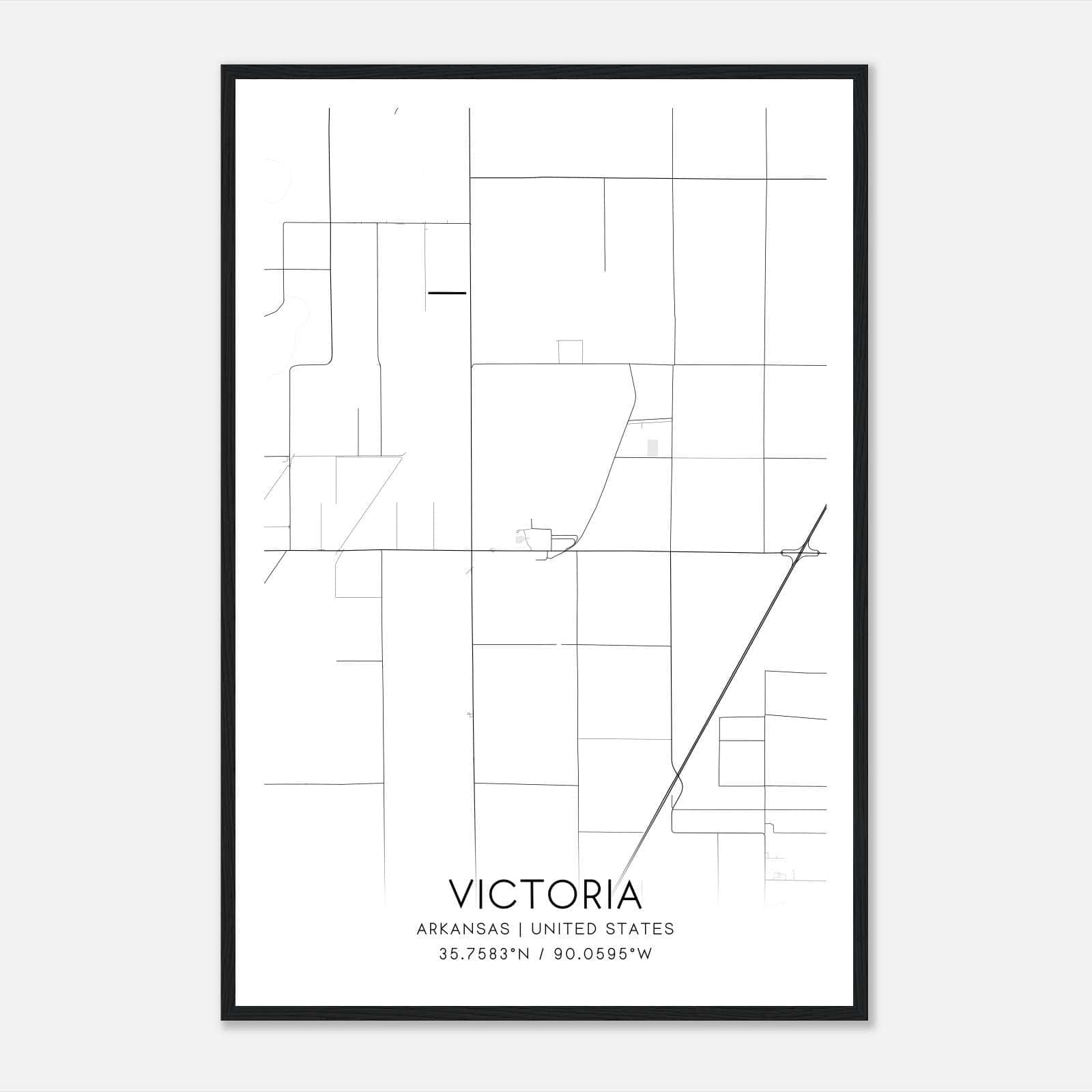 Victoria Arkansas Map Poster, Modern Home Decor Wall Art Print Victoria Arkansas Map Poster, Modern Home Decor Wall Art Print