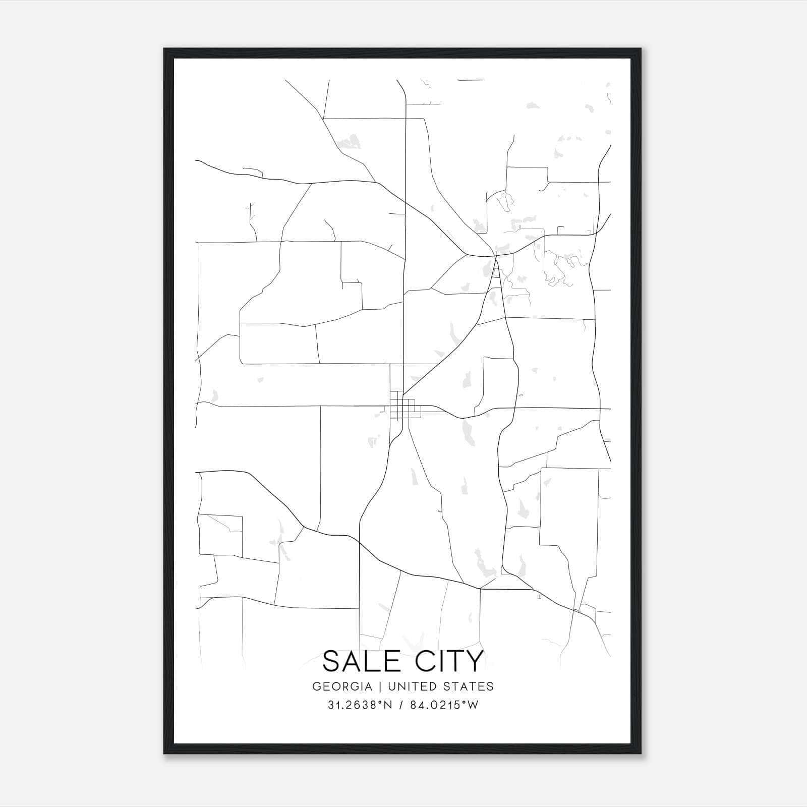 Sale City Georgia Map Poster, Modern Home Decor Wall Art Print Sale City Georgia Map Poster, Modern Home Decor Wall Art Print