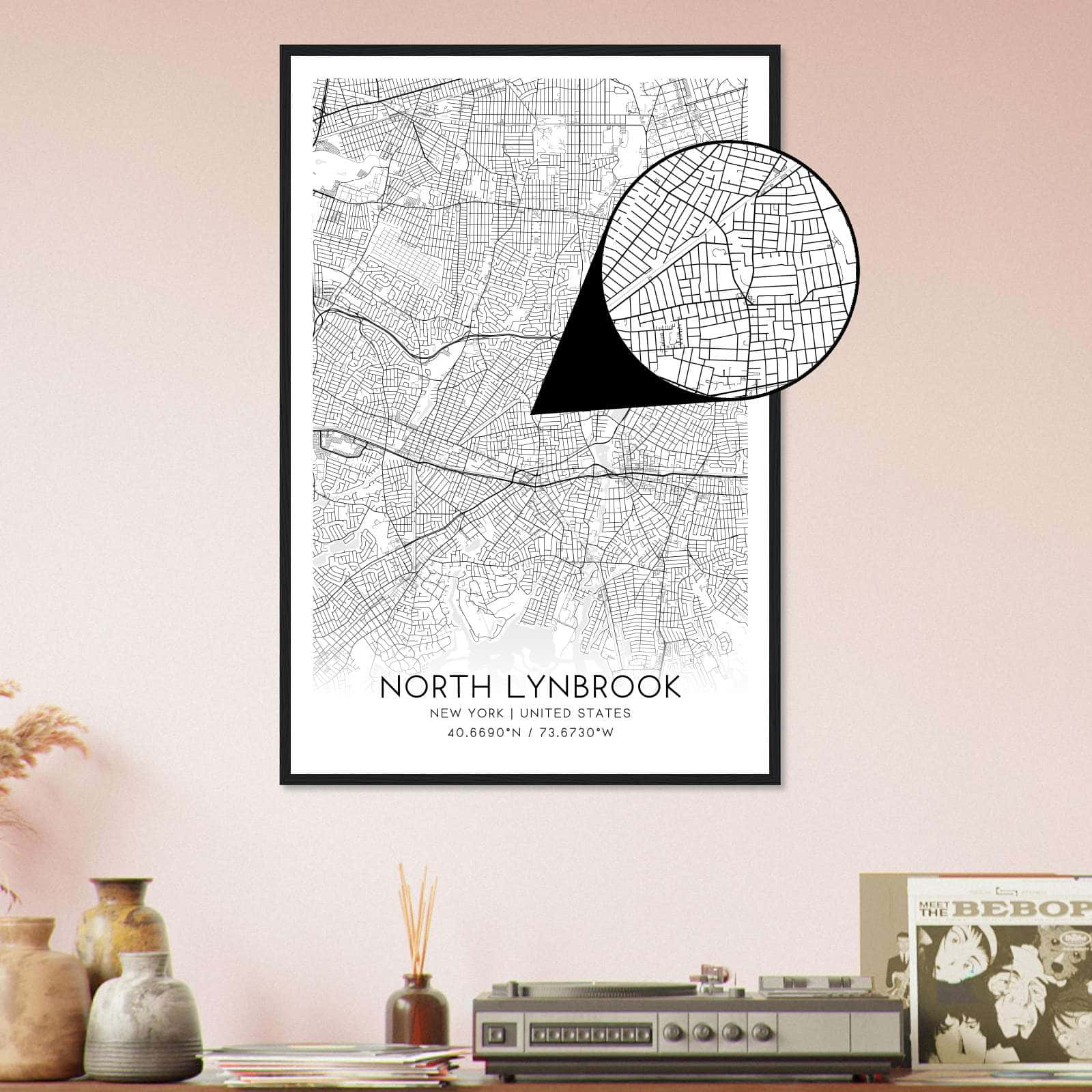 Deerfield Kansas Map Poster, Modern Home Decor Wall Art Print (Copy)