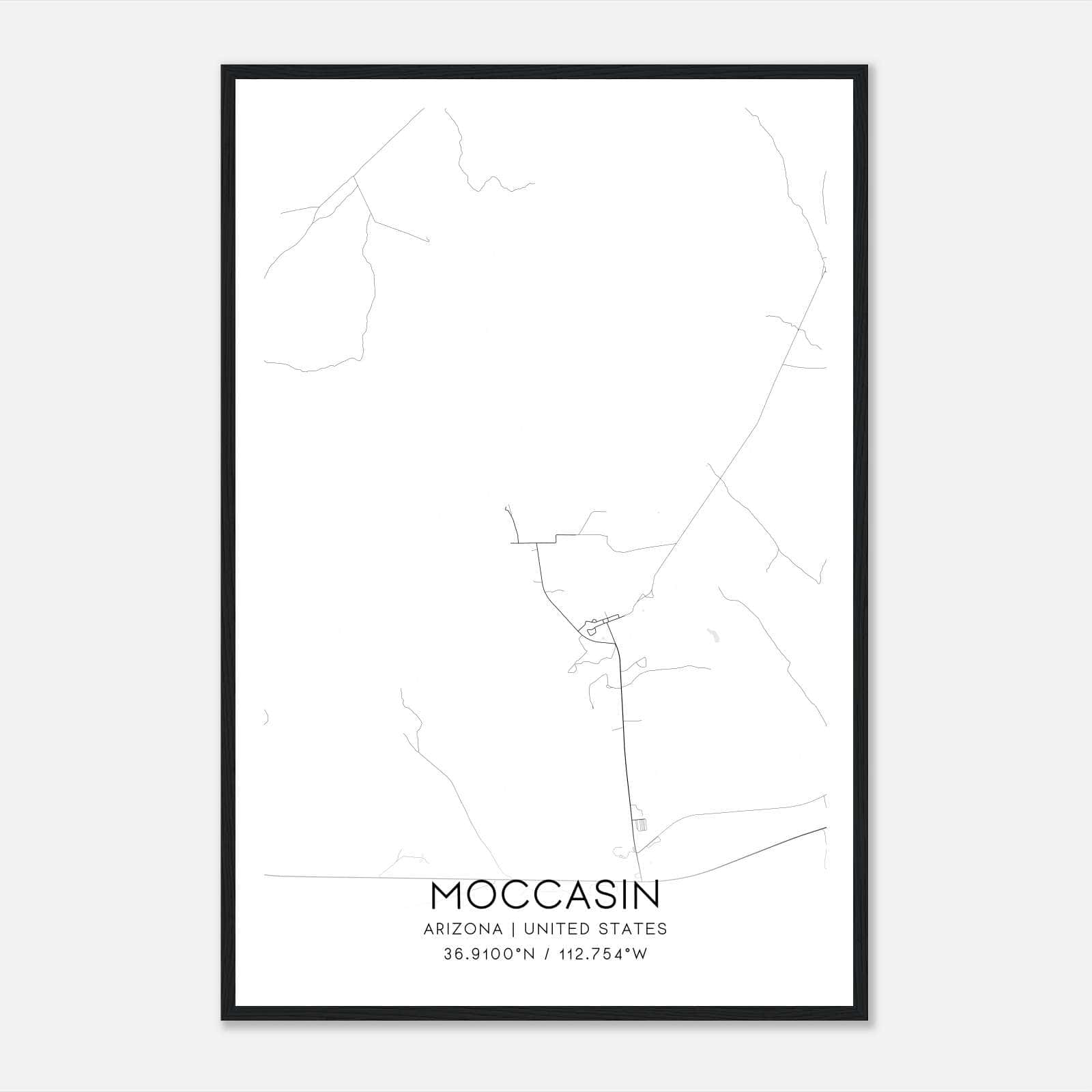 Moccasin Arizona Map Poster, Modern Home Decor Wall Art Print Moccasin Arizona Map Poster, Modern Home Decor Wall Art Print