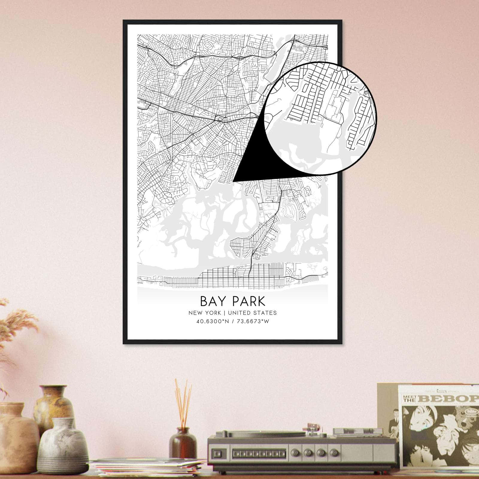 Deerfield Kansas Map Poster, Modern Home Decor Wall Art Print (Copy)