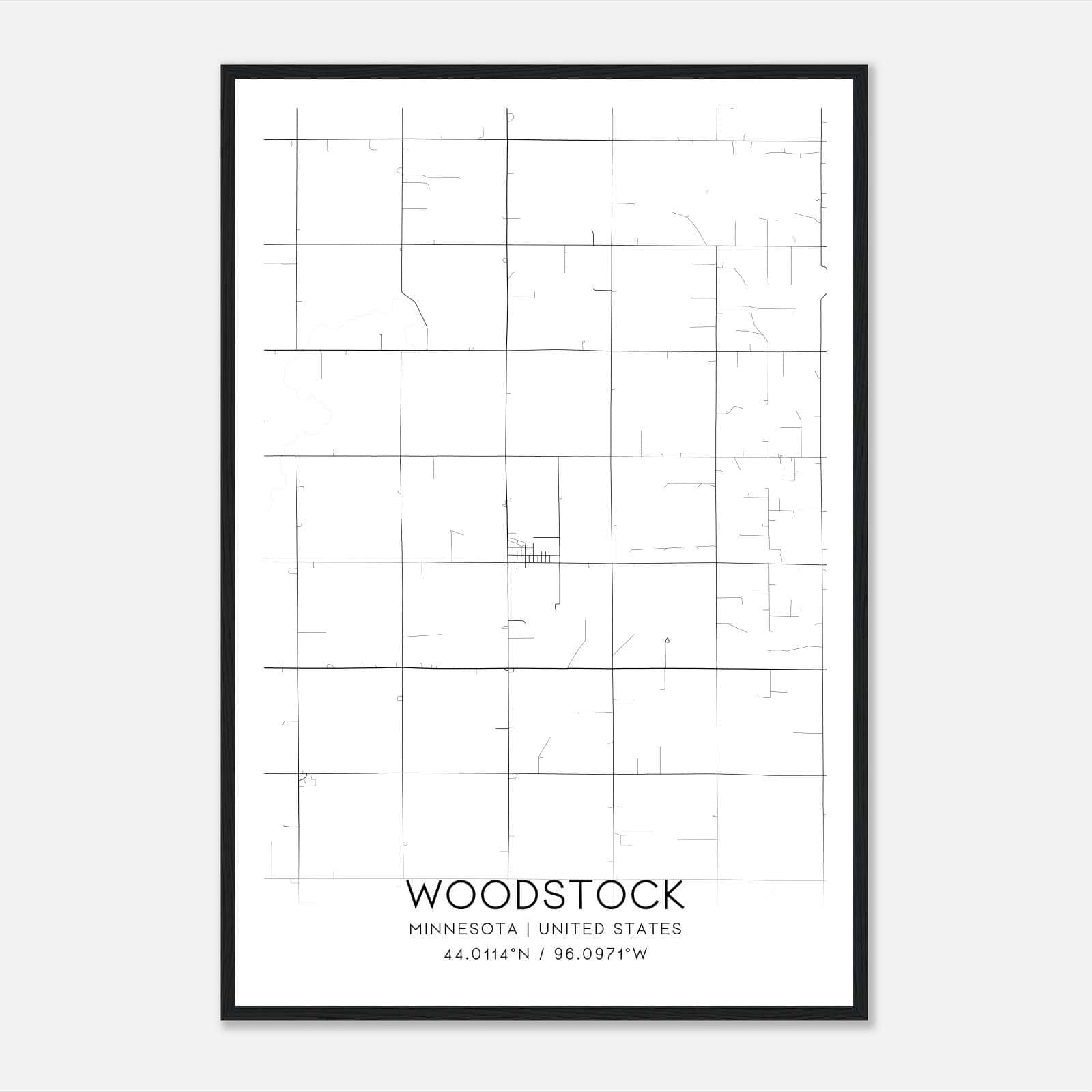 Woodstock Minnesota Map Poster, Modern Home Decor Wall Art Print Woodstock Minnesota Map Poster, Modern Home Decor Wall Art Print