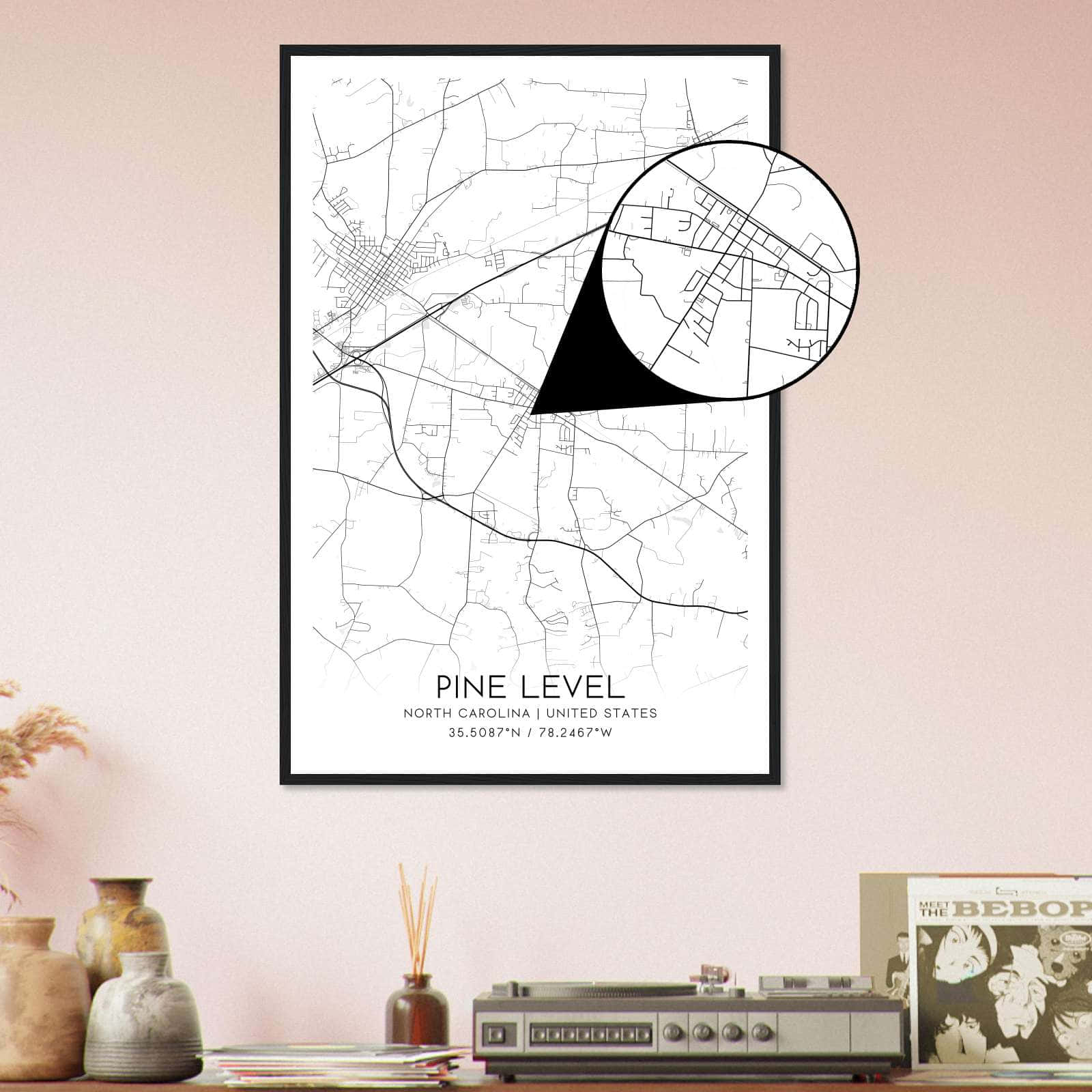 Deerfield Kansas Map Poster, Modern Home Decor Wall Art Print (Copy)