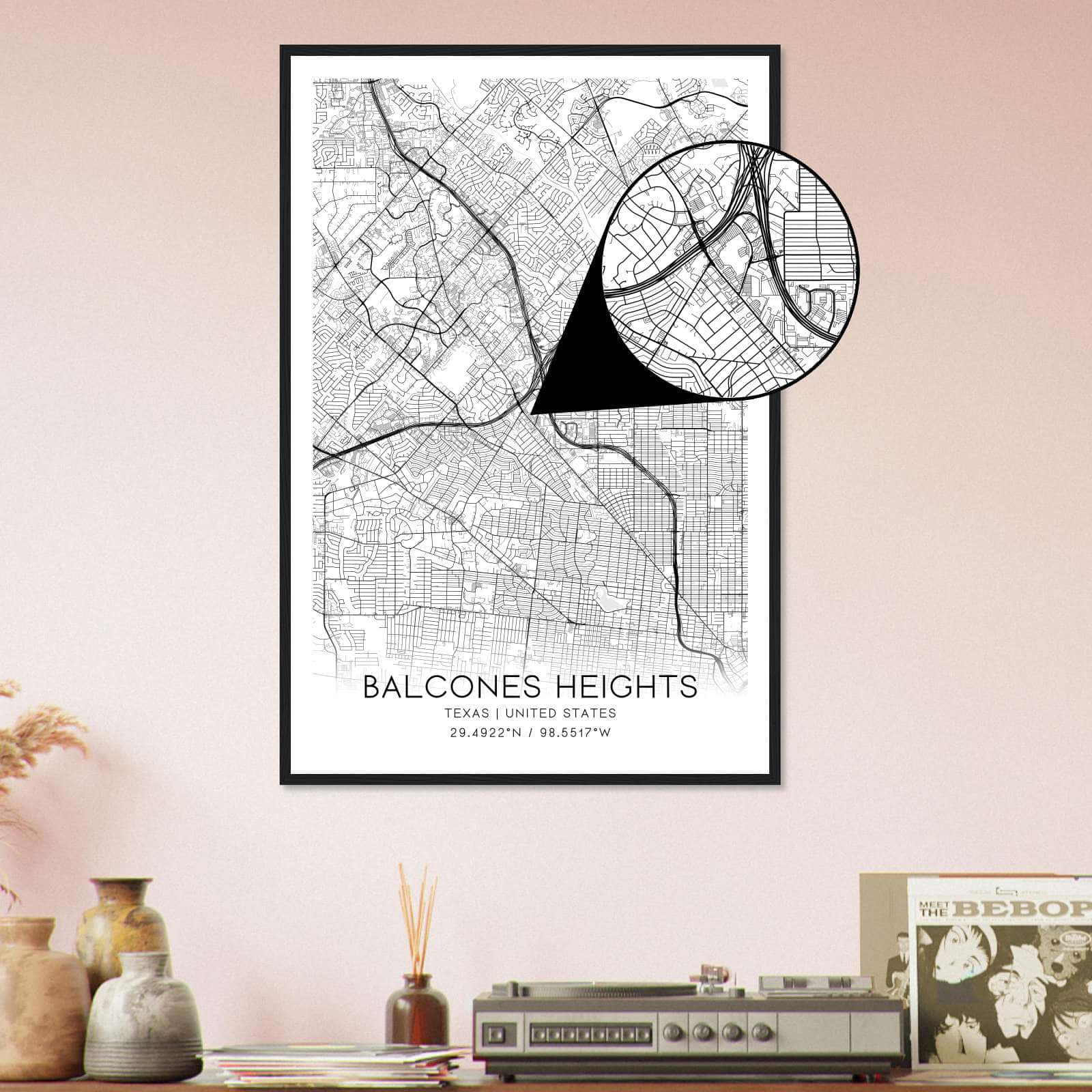 Deerfield Kansas Map Poster, Modern Home Decor Wall Art Print (Copy)