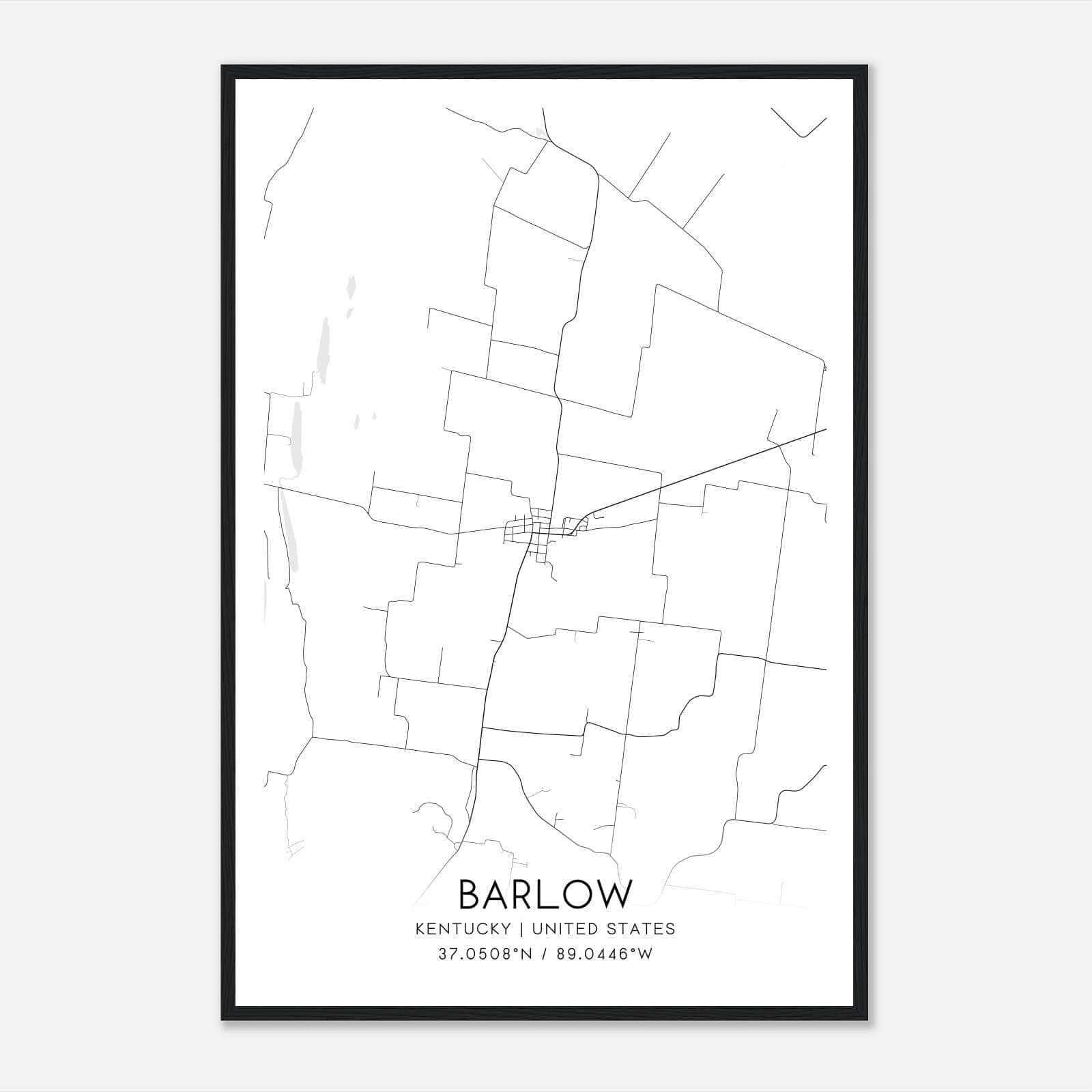 Barlow Kentucky Map Poster, Modern Home Decor Wall Art Print Barlow Kentucky Map Poster, Modern Home Decor Wall Art Print