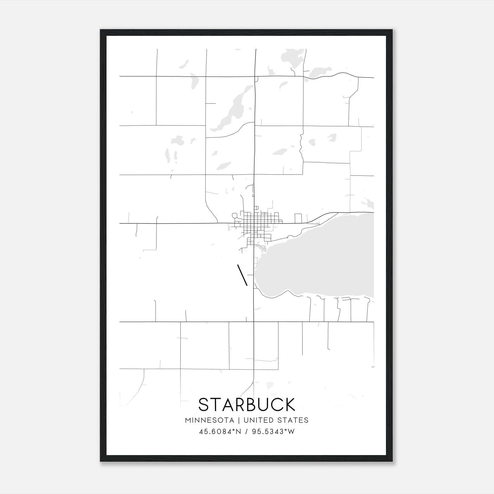 Starbuck Minnesota Map Poster, Modern Home Decor Wall Art Print Starbuck Minnesota Map Poster, Modern Home Decor Wall Art Print