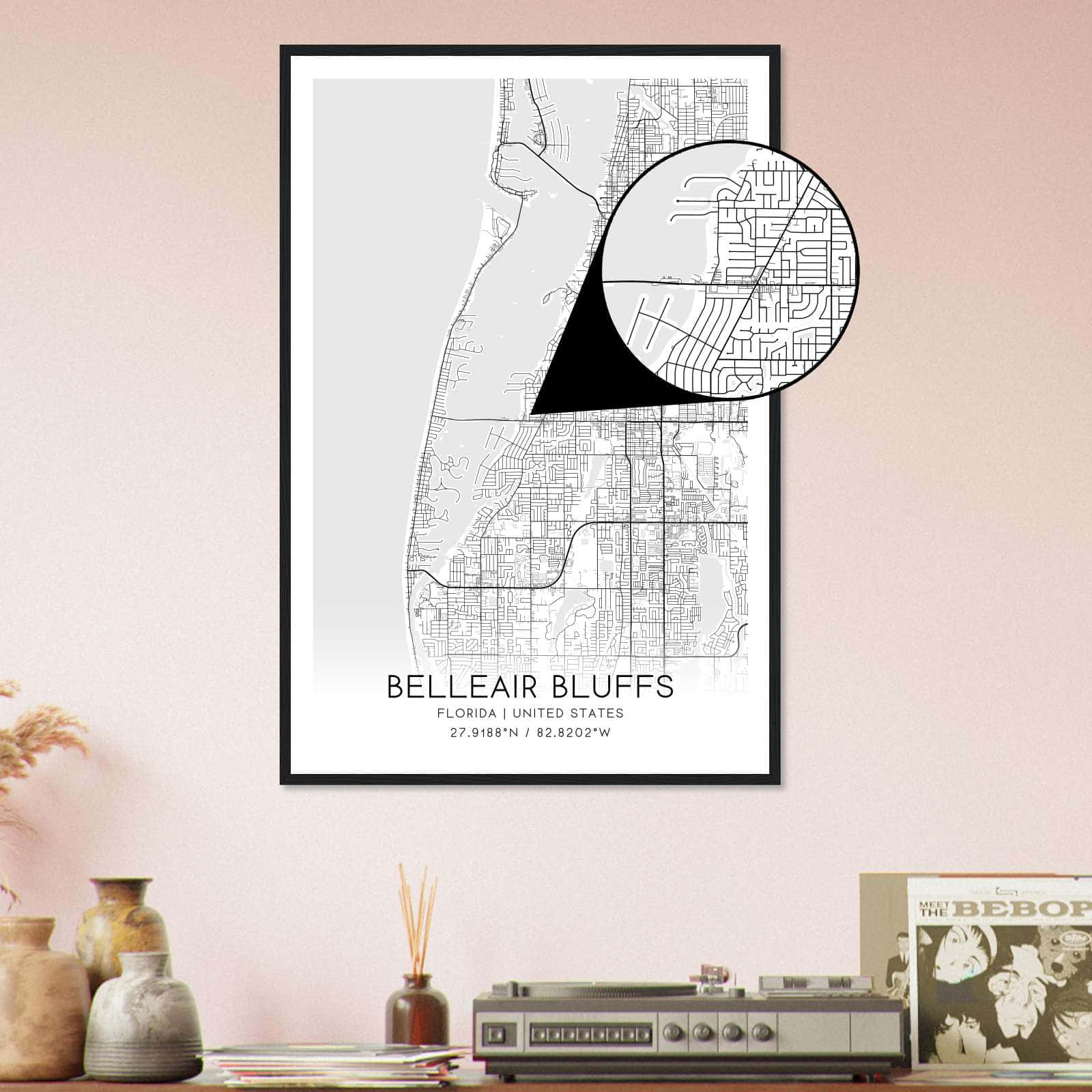 Deerfield Kansas Map Poster, Modern Home Decor Wall Art Print (Copy)