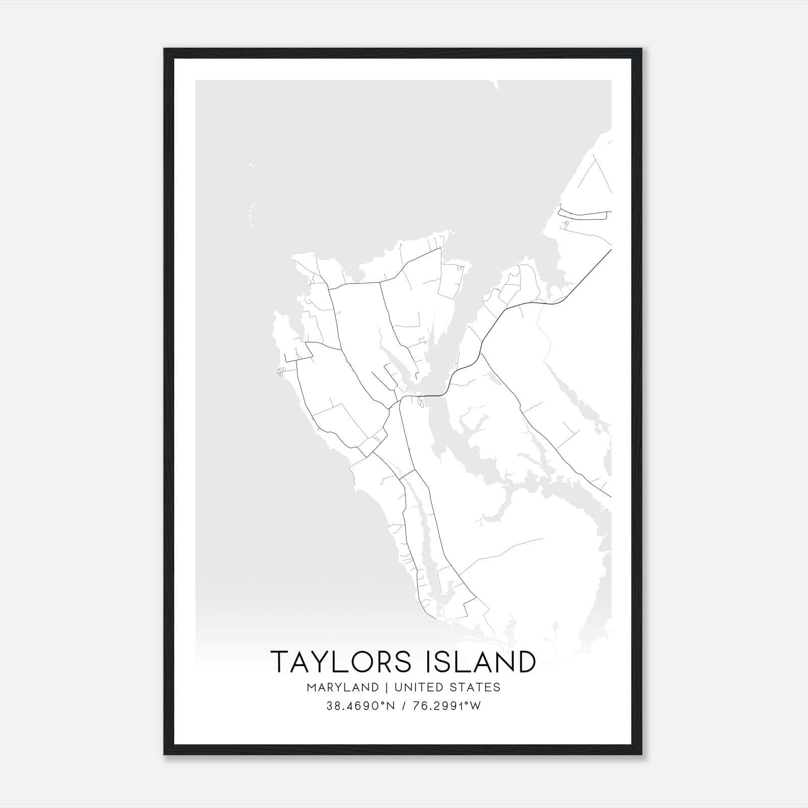 Taylors Island Maryland Map Poster, Modern Home Decor Wall Art Print Taylors Island Maryland Map Poster, Modern Home Decor Wall Art Print
