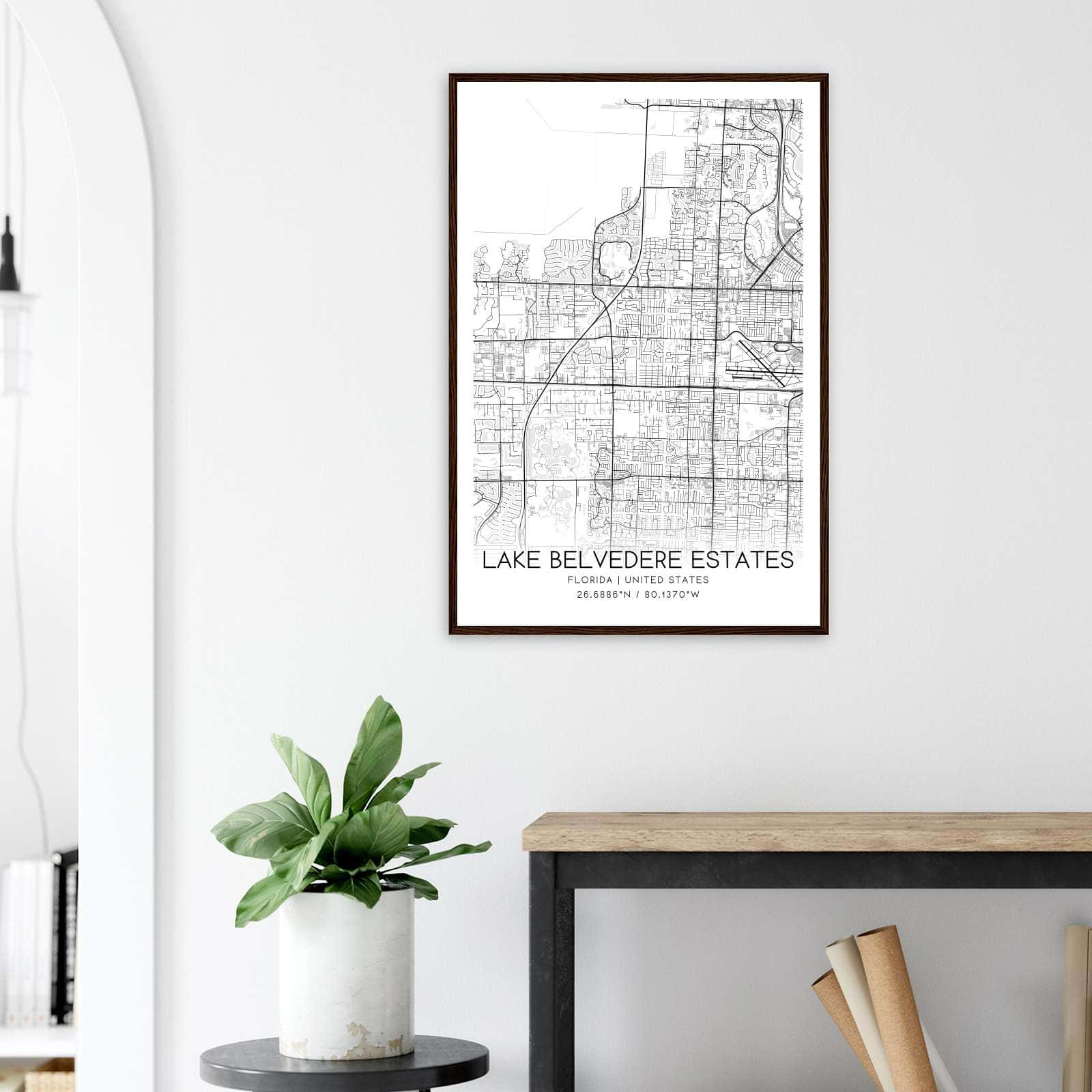 Deerfield Kansas Map Poster, Modern Home Decor Wall Art Print (Copy)