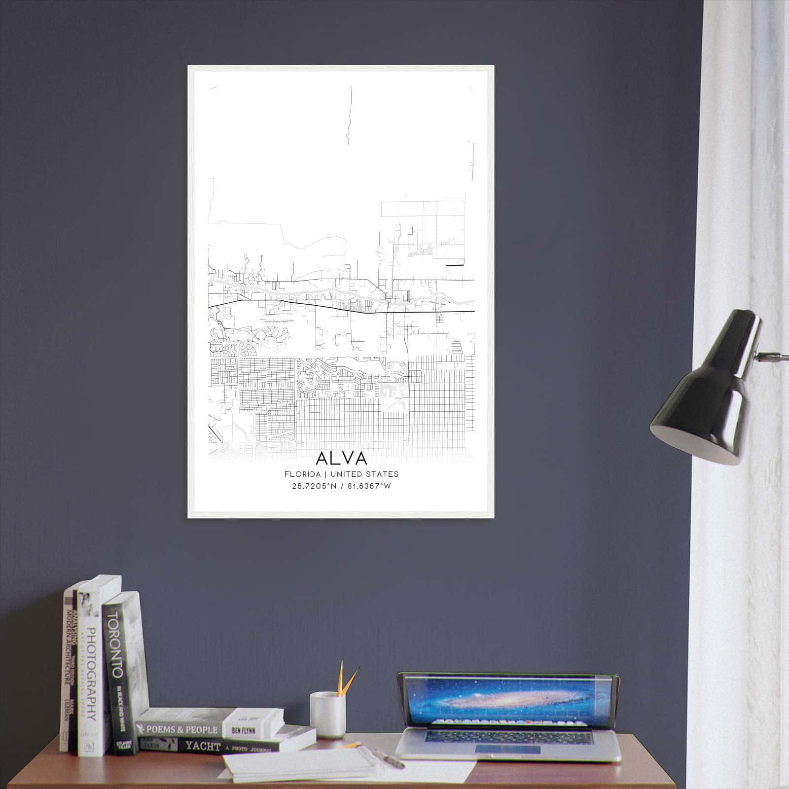 Deerfield Kansas Map Poster, Modern Home Decor Wall Art Print (Copy)