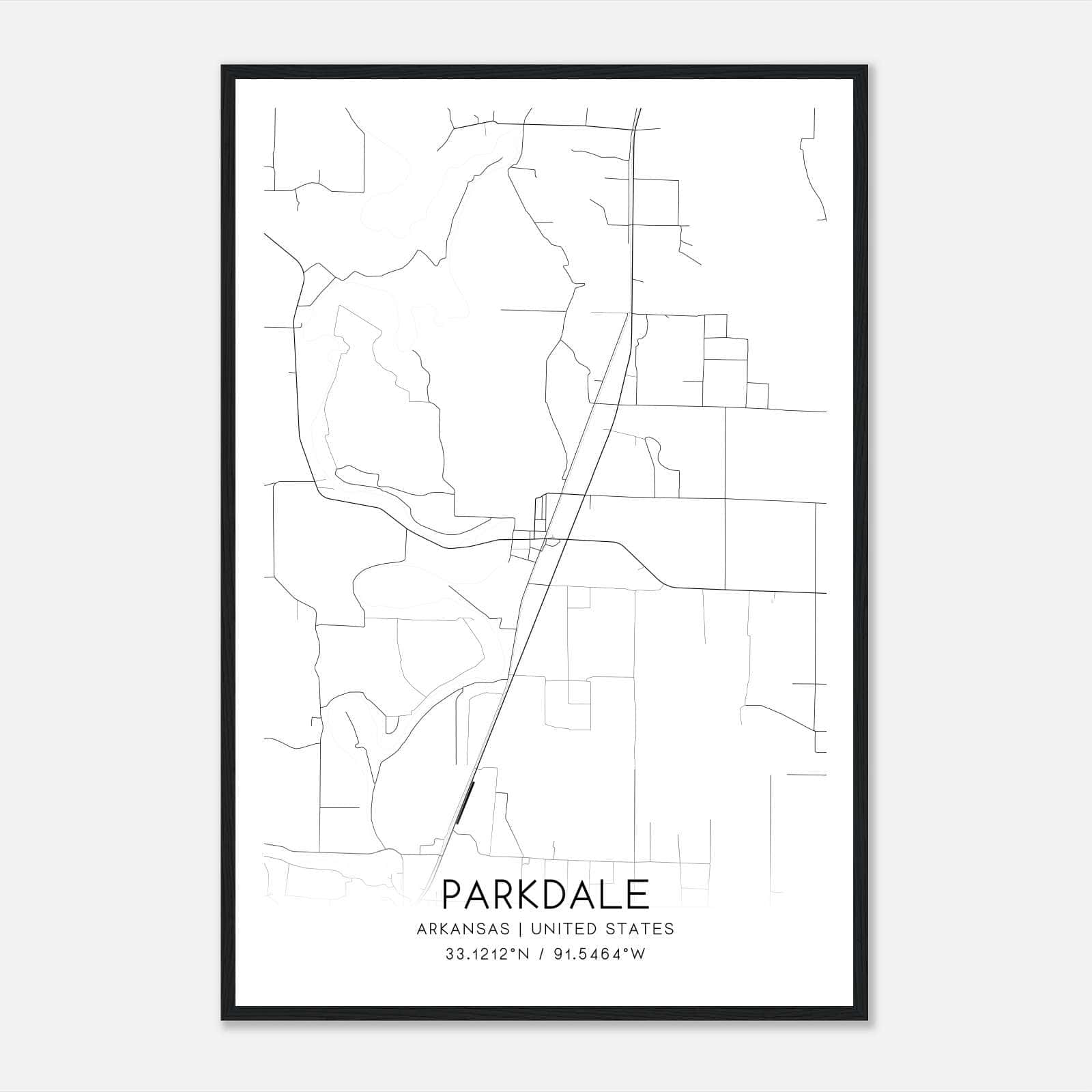Parkdale Arkansas Map Poster, Modern Home Decor Wall Art Print Parkdale Arkansas Map Poster, Modern Home Decor Wall Art Print