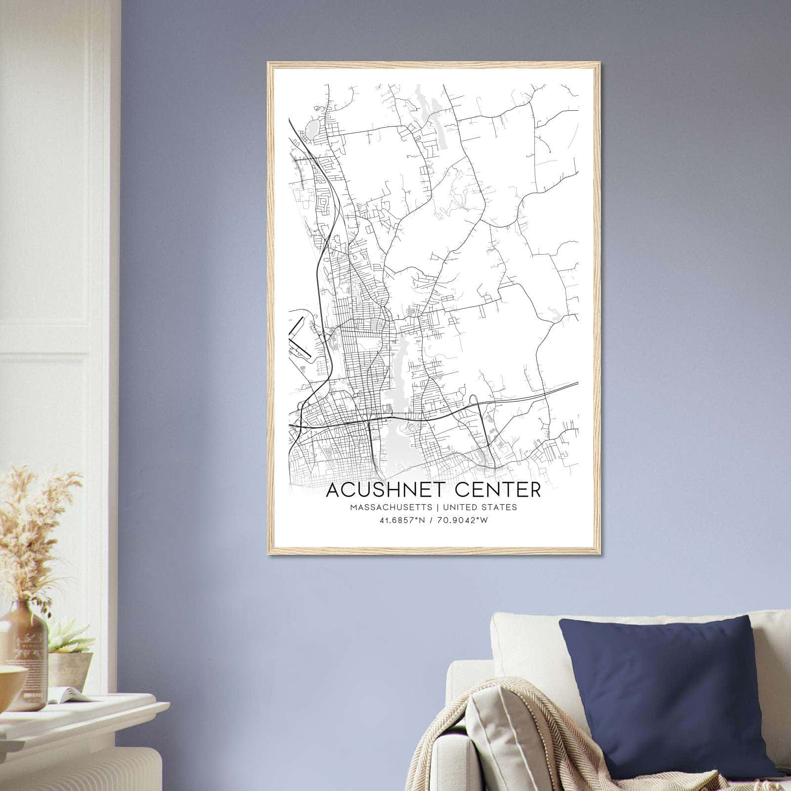 Deerfield Kansas Map Poster, Modern Home Decor Wall Art Print (Copy)