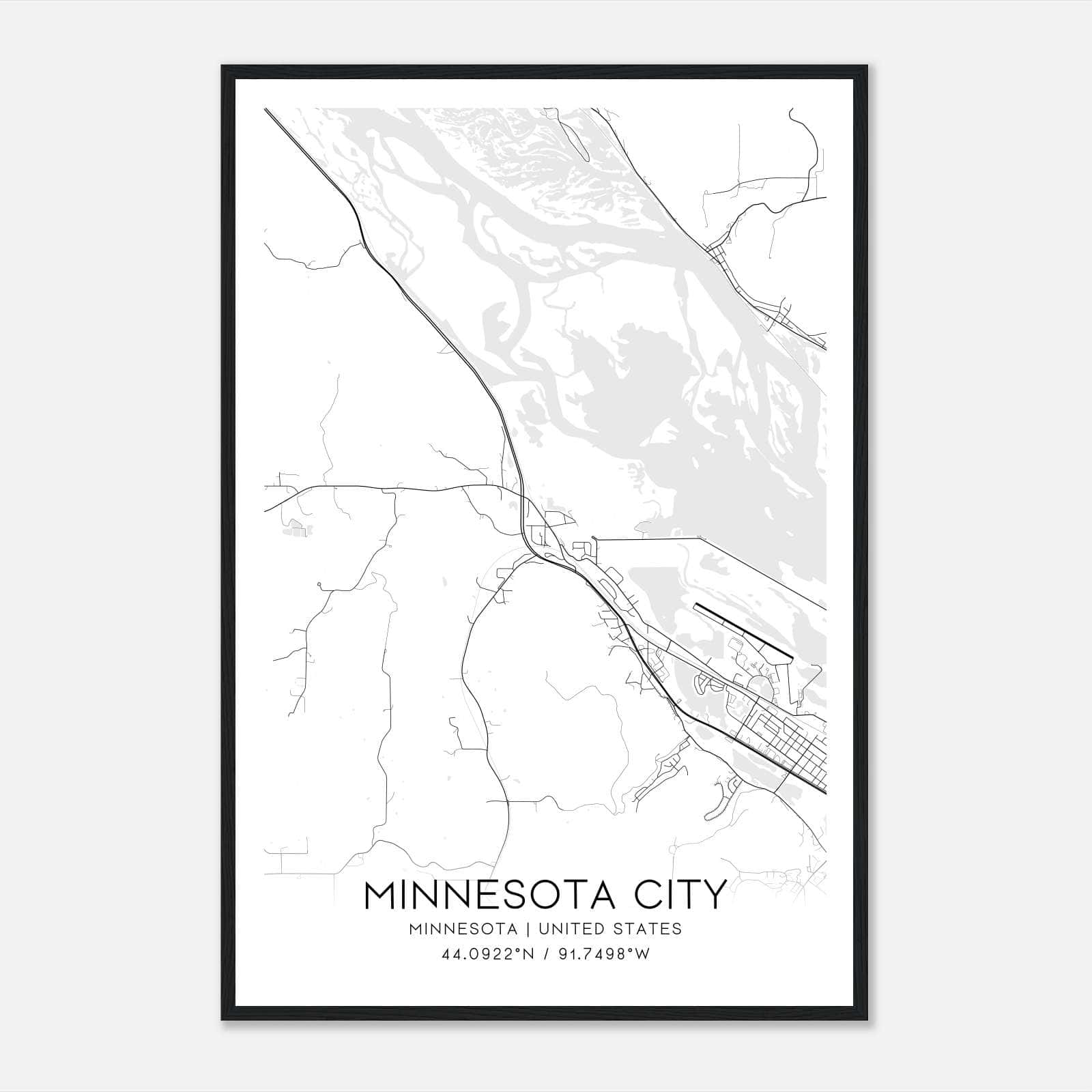 Minnesota City Minnesota Map Poster, Modern Home Decor Wall Art Print Minnesota City Minnesota Map Poster, Modern Home Decor Wall Art Print
