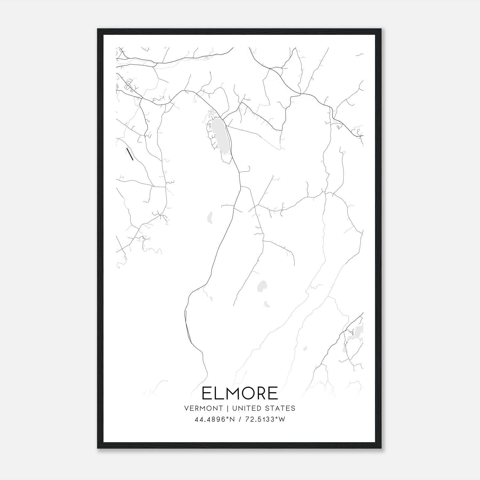 Elmore Vermont Map Poster, Modern Home Decor Wall Art Print Elmore Vermont Map Poster, Modern Home Decor Wall Art Print