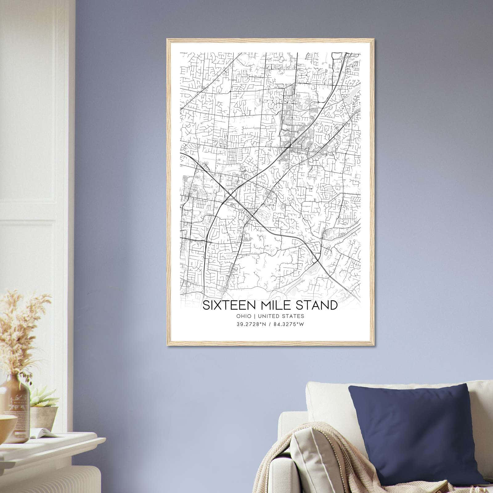Deerfield Kansas Map Poster, Modern Home Decor Wall Art Print (Copy)