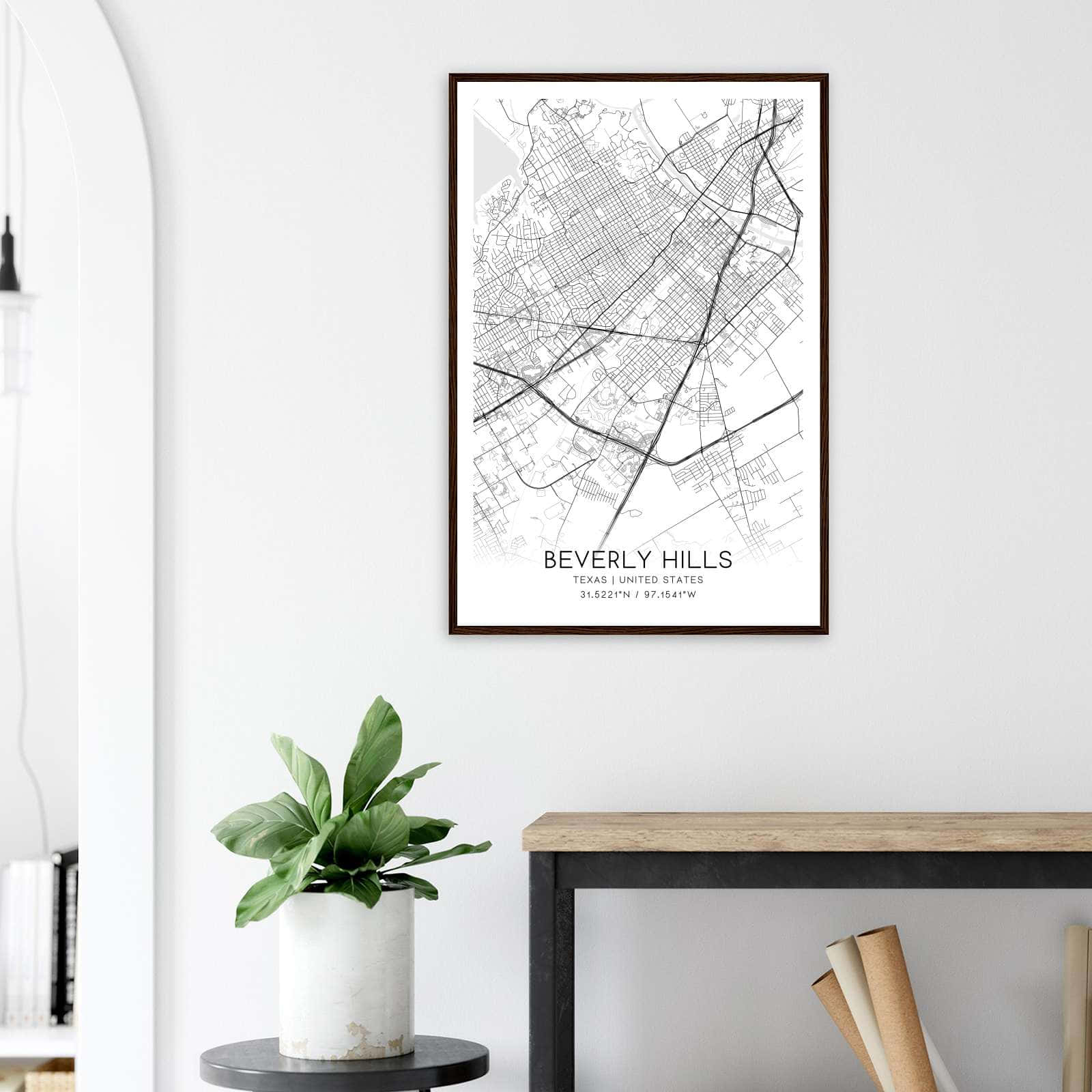 Deerfield Kansas Map Poster, Modern Home Decor Wall Art Print (Copy)