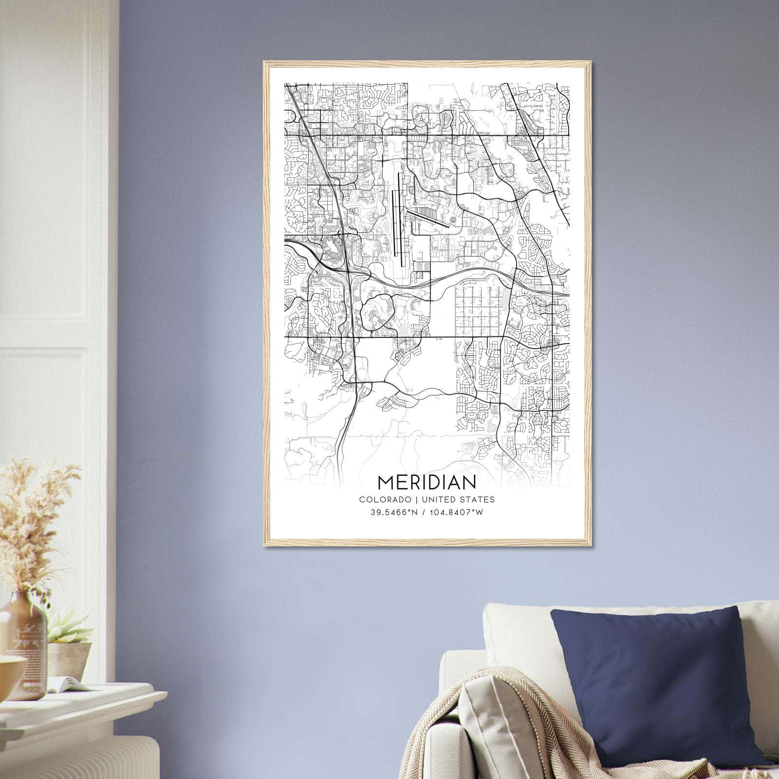 Deerfield Kansas Map Poster, Modern Home Decor Wall Art Print (Copy)