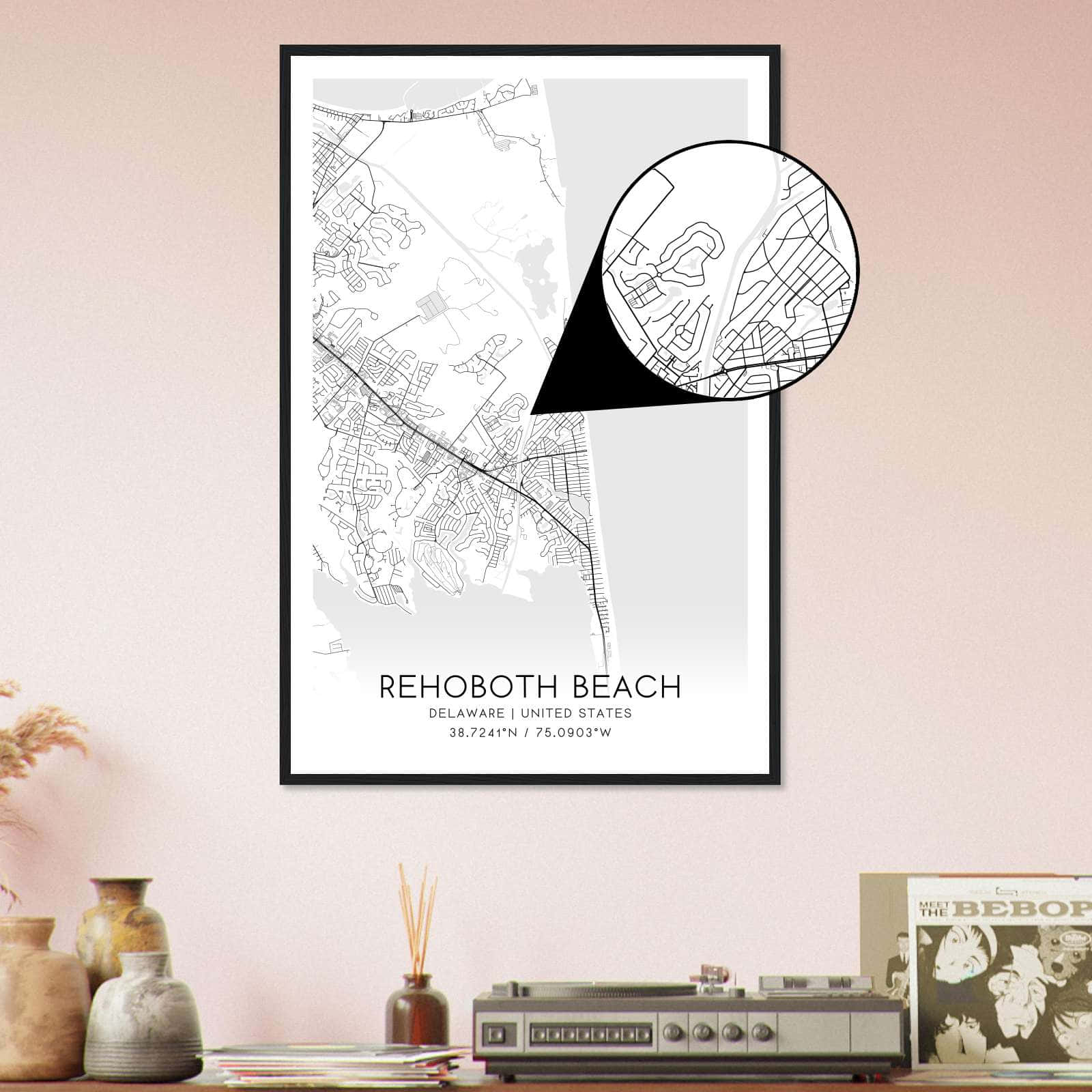Deerfield Kansas Map Poster, Modern Home Decor Wall Art Print (Copy)