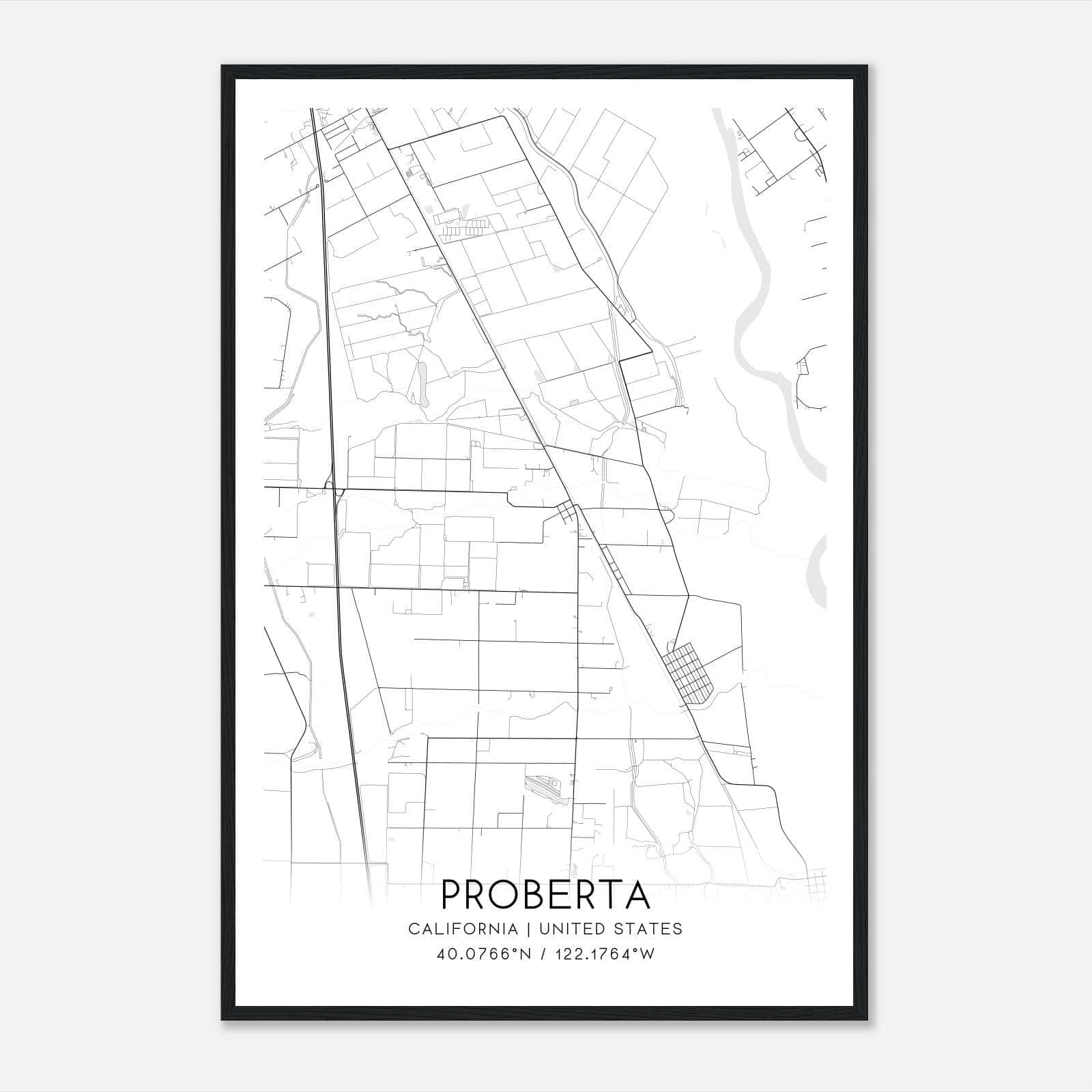 Proberta California Map Poster, Modern Home Decor Wall Art Print Proberta California Map Poster, Modern Home Decor Wall Art Print