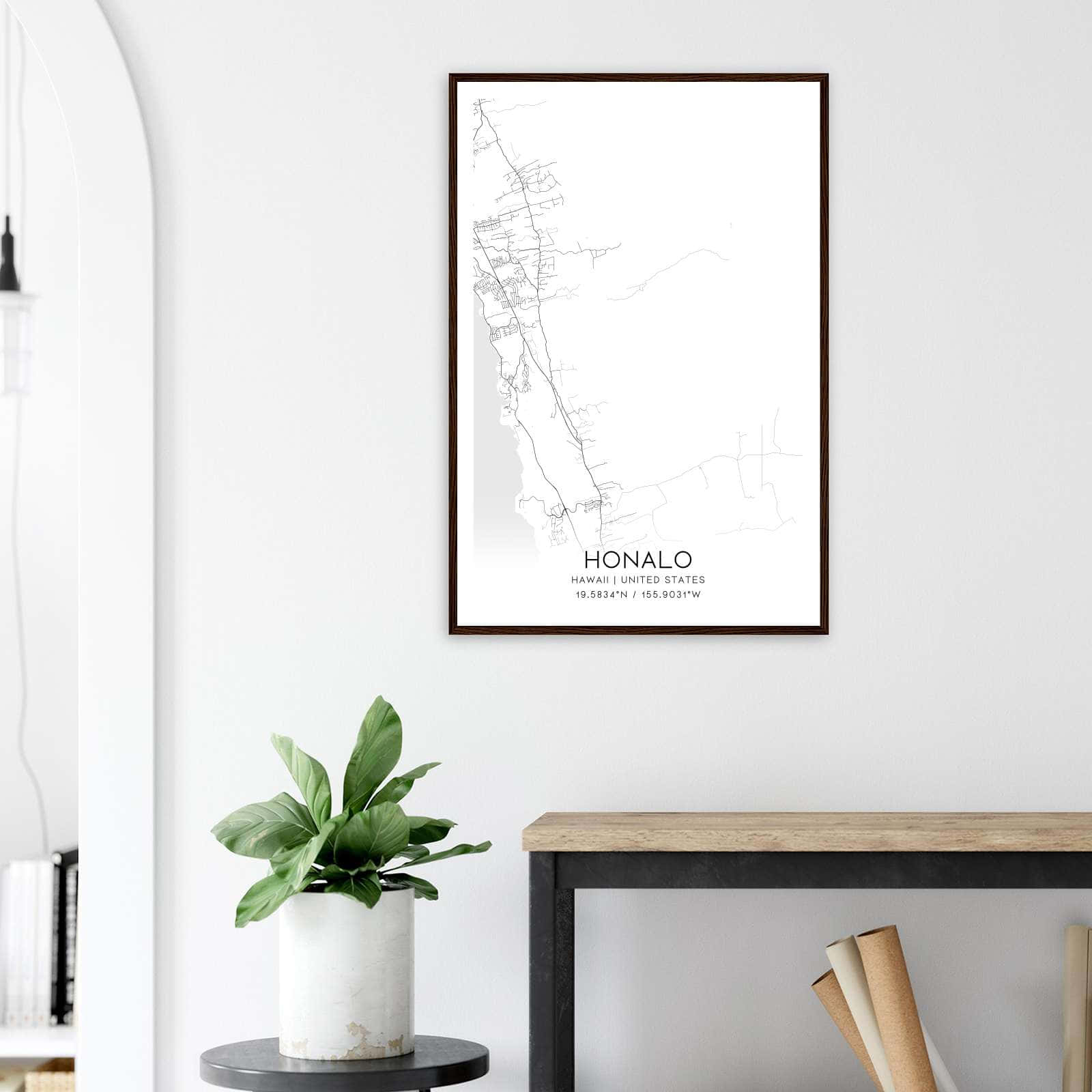 Deerfield Kansas Map Poster, Modern Home Decor Wall Art Print (Copy)