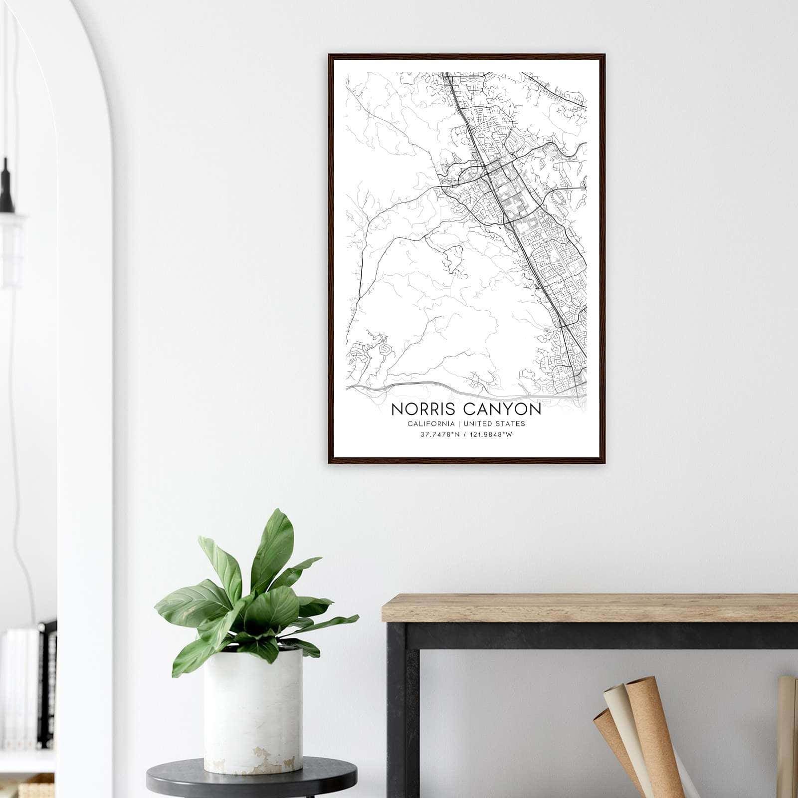 Deerfield Kansas Map Poster, Modern Home Decor Wall Art Print (Copy)