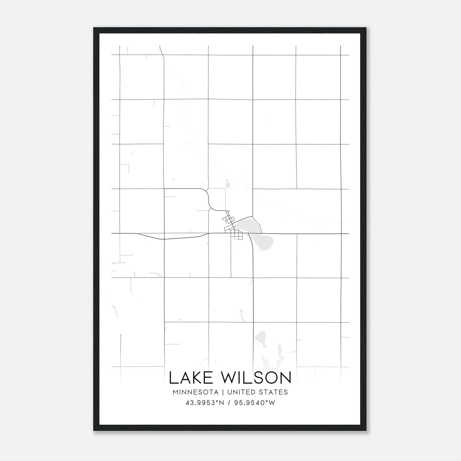 Lake Wilson Minnesota Map Poster, Modern Home Decor Wall Art Print Lake Wilson Minnesota Map Poster, Modern Home Decor Wall Art Print