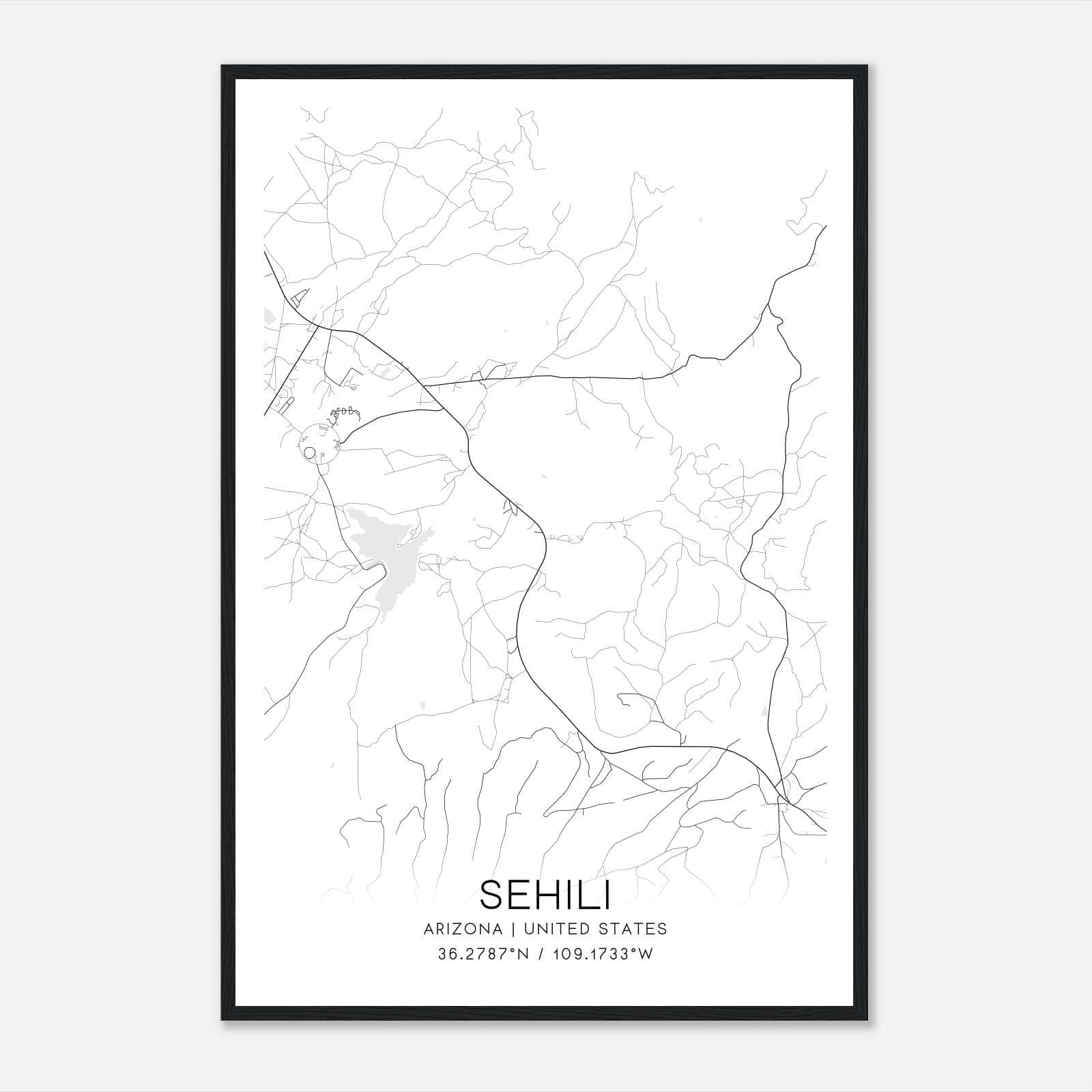 Sehili Arizona Map Poster, Modern Home Decor Wall Art Print Sehili Arizona Map Poster, Modern Home Decor Wall Art Print
