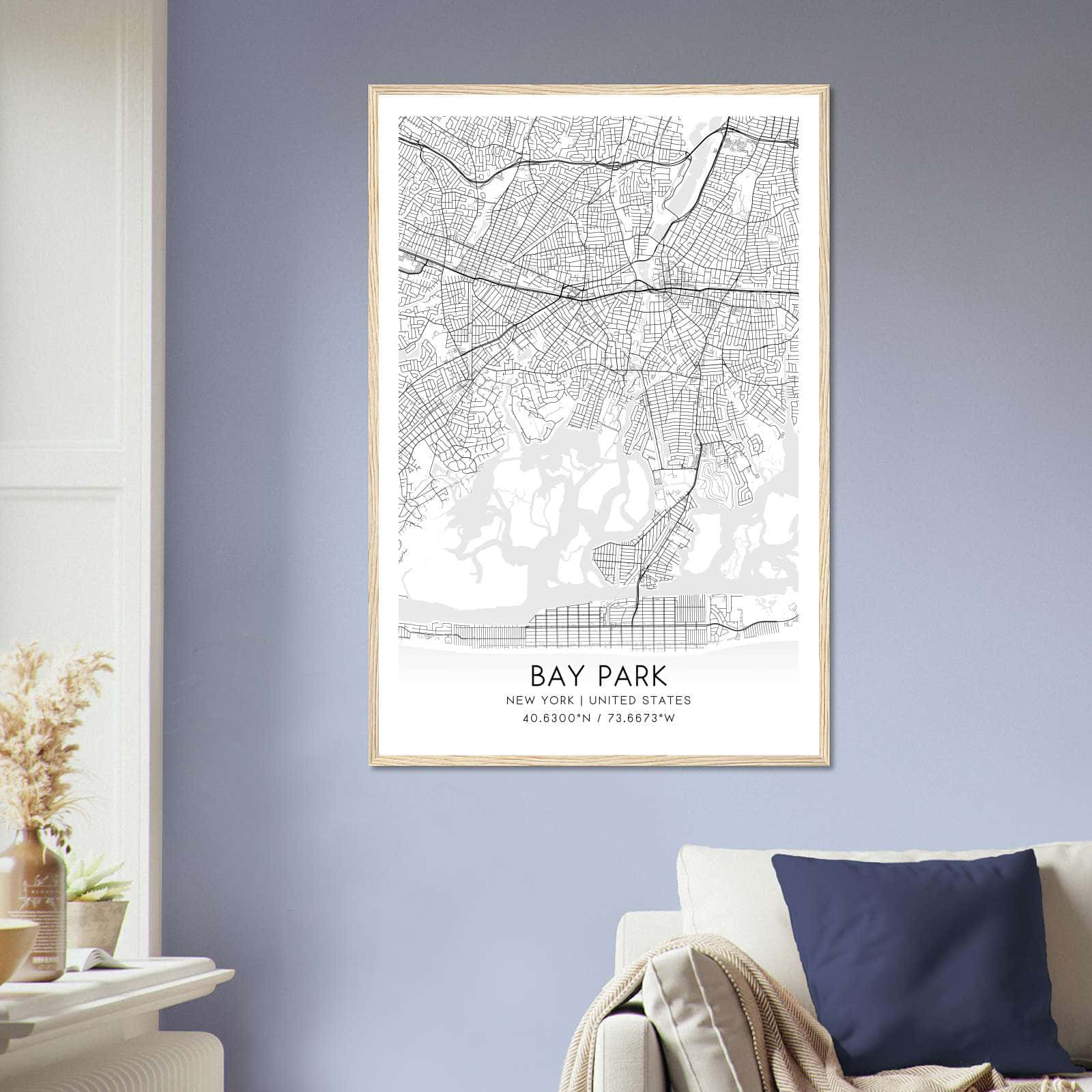 Deerfield Kansas Map Poster, Modern Home Decor Wall Art Print (Copy)